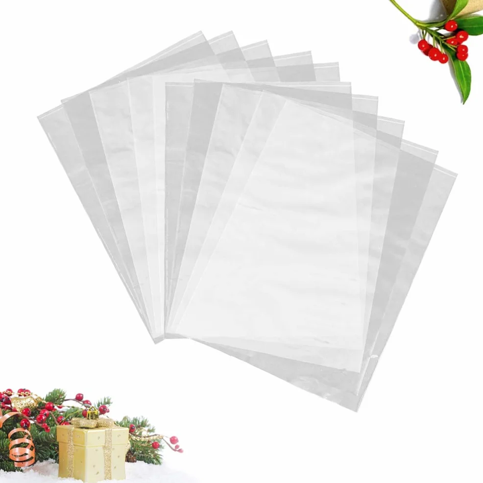HEALLILY Bolsas Retráctiles Transparentes PVC 100 Unidades 9.84x11.11 Pulgadas Envoltura Termoretráctil