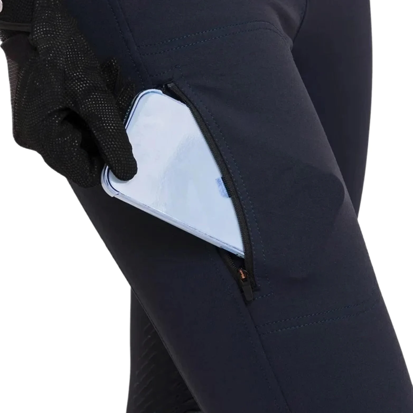 Pantalones Montar a Caballo Mujer Pantalones de Caballo Unisex Silicona for Montar a(Blue,36)