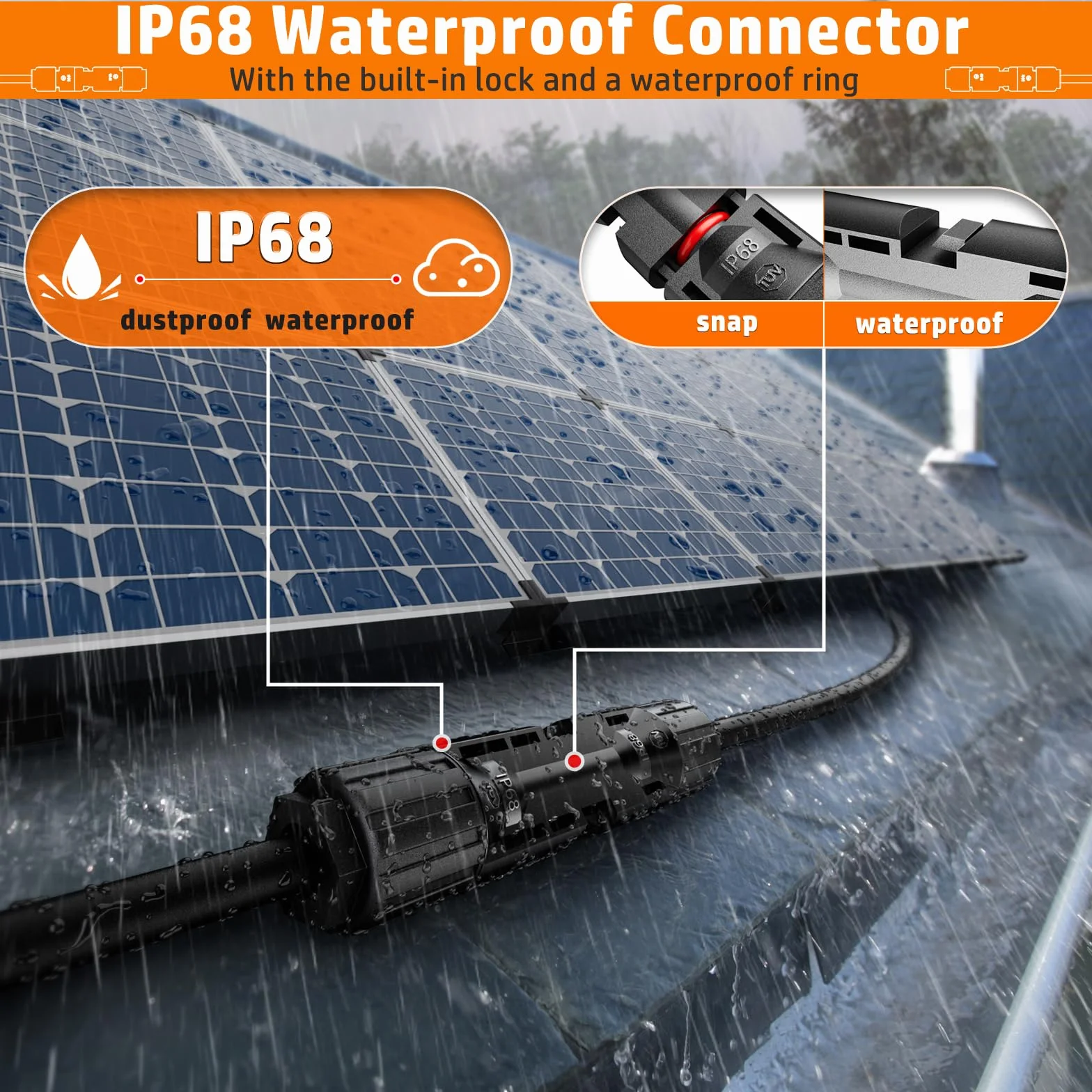 Kit de Montaje Solar PEBA con Crimpadora de Trinquete Ajustable, Juego de Herramientas para Energía Solar Compatible con MC4, para Cables Fotovoltaicos 2.5/4/6mm²