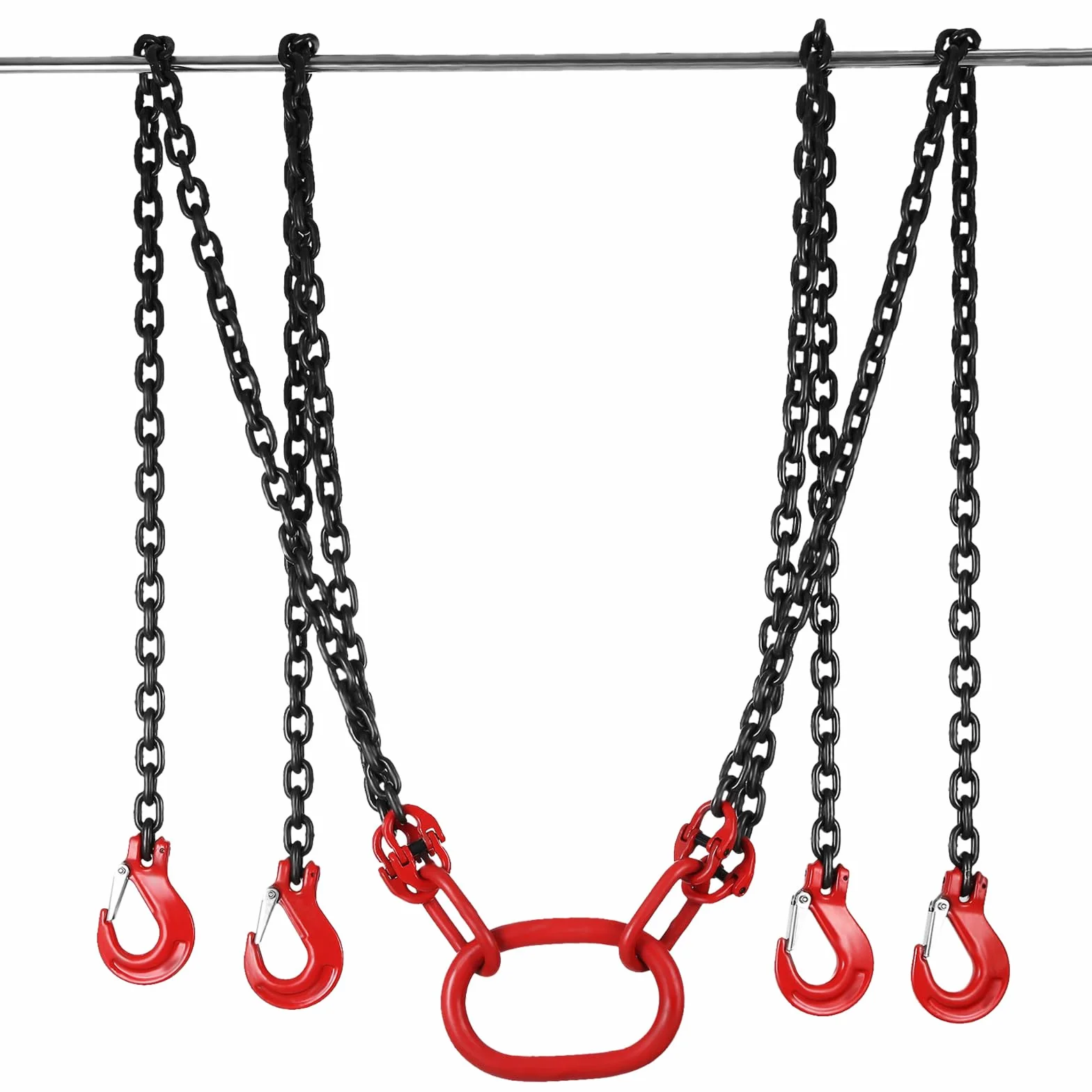 VEVOR Cadenas de Elevación de 4 Patas G80 Acero Aleado 3 m 8 mm 5 t
