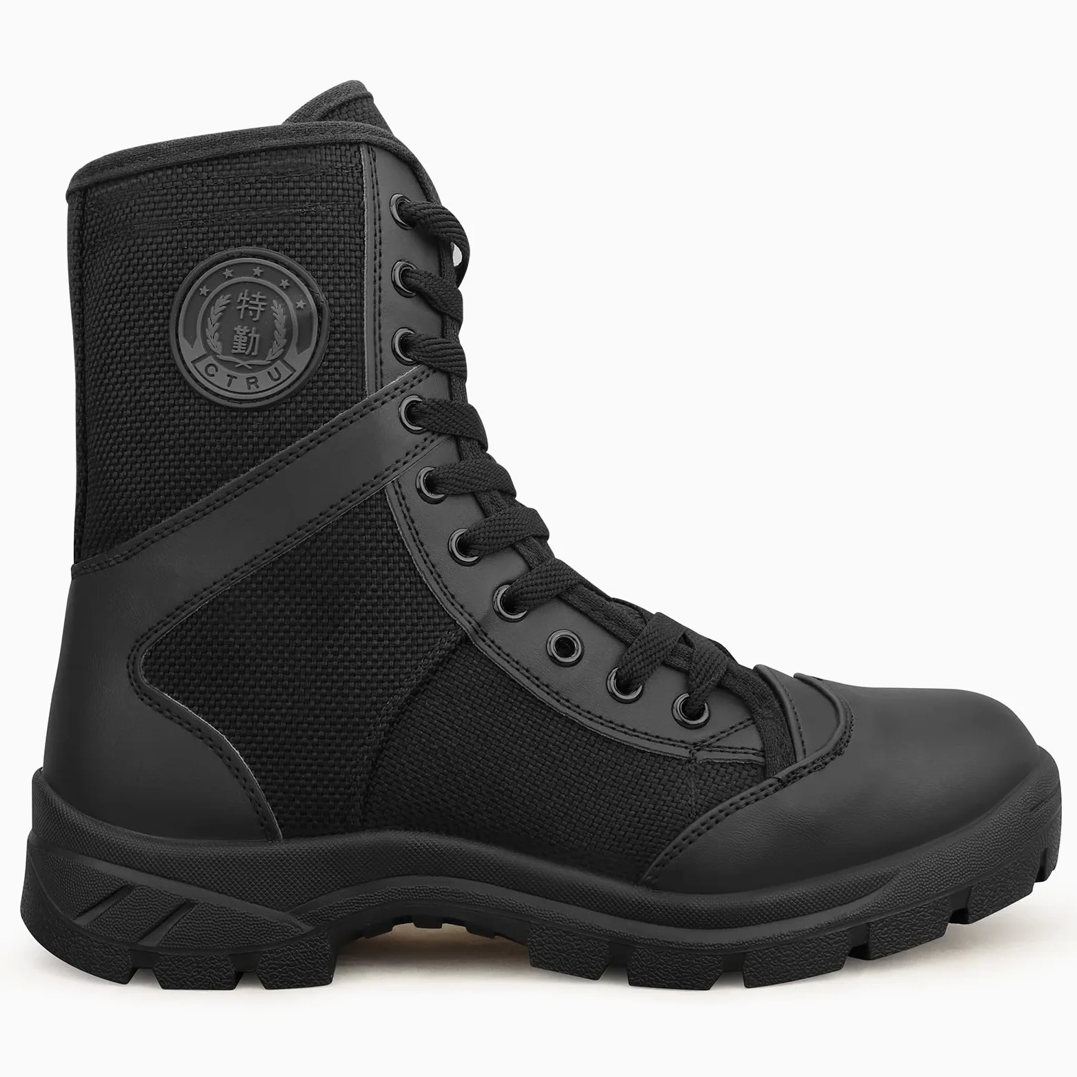 Botas Militares Tácticas Hombre Botas de Combate Negras Botas Militares de Trabajo Transpirables Botas Policiales Botas de Senderismo Ligeras para Exteriores Modelo307