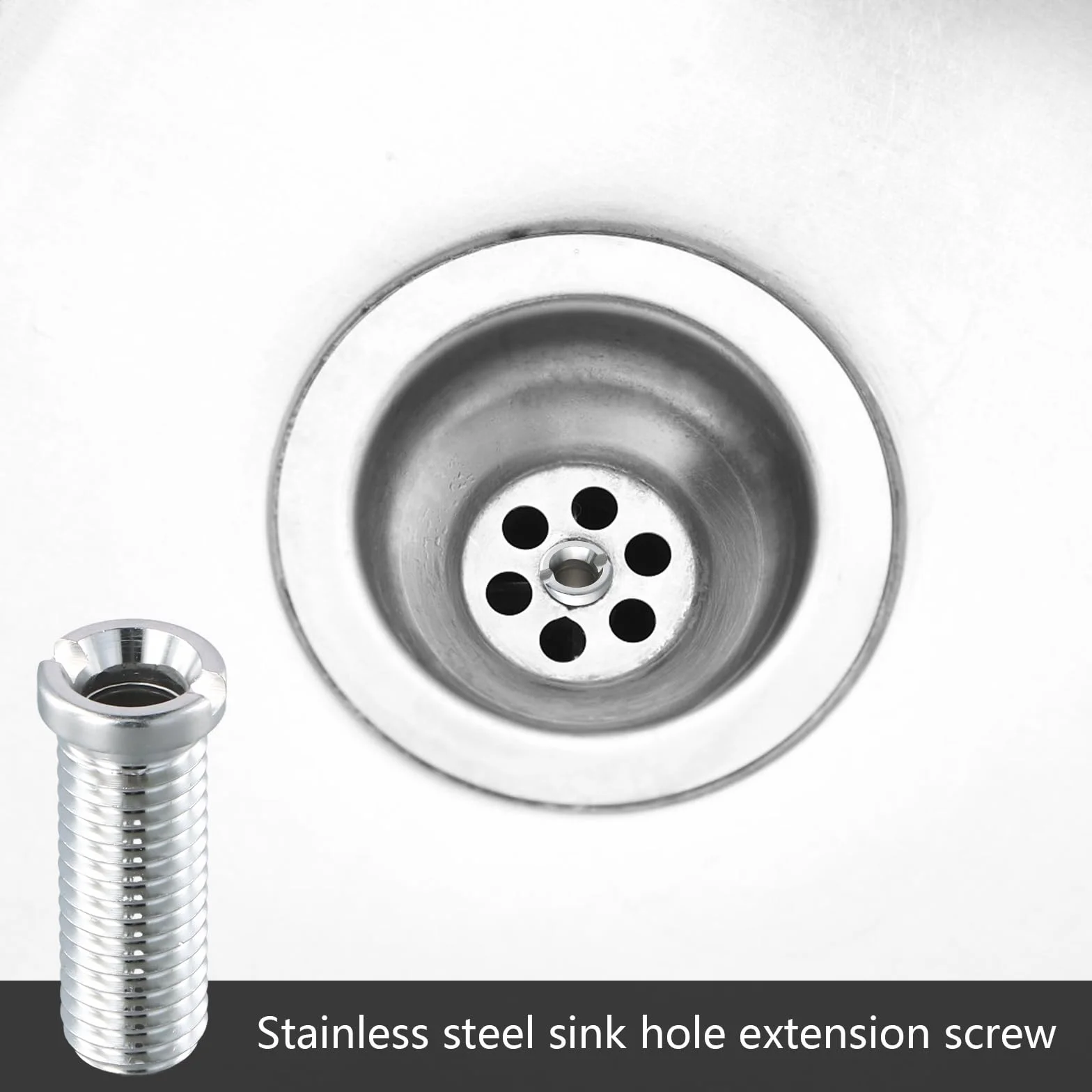 Tornillo Hueco para Válvula de Desagüe 35 mm, Accesorios de Desagüe, 2 Piezas, Se Adapta a 1,5" y 3,5"