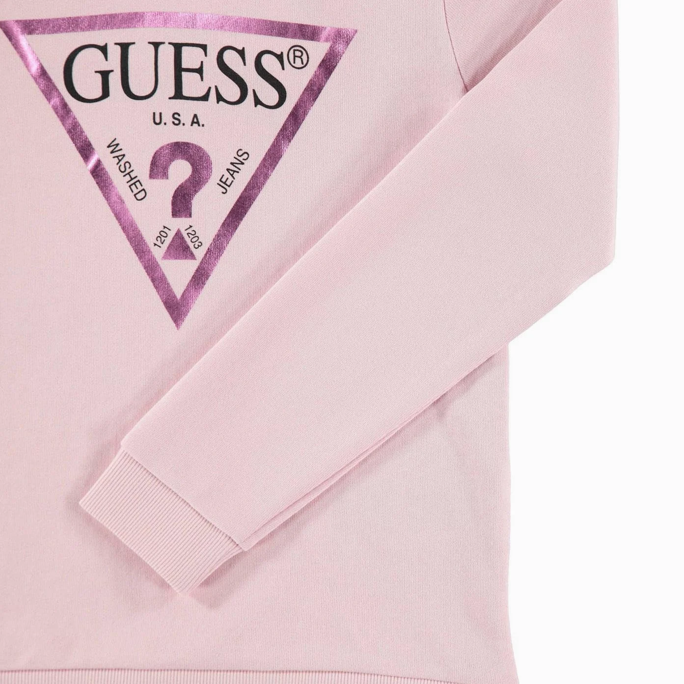 Guess Sweat Ã Capuche Rose Fille Guess Sudadera Unisex bebé