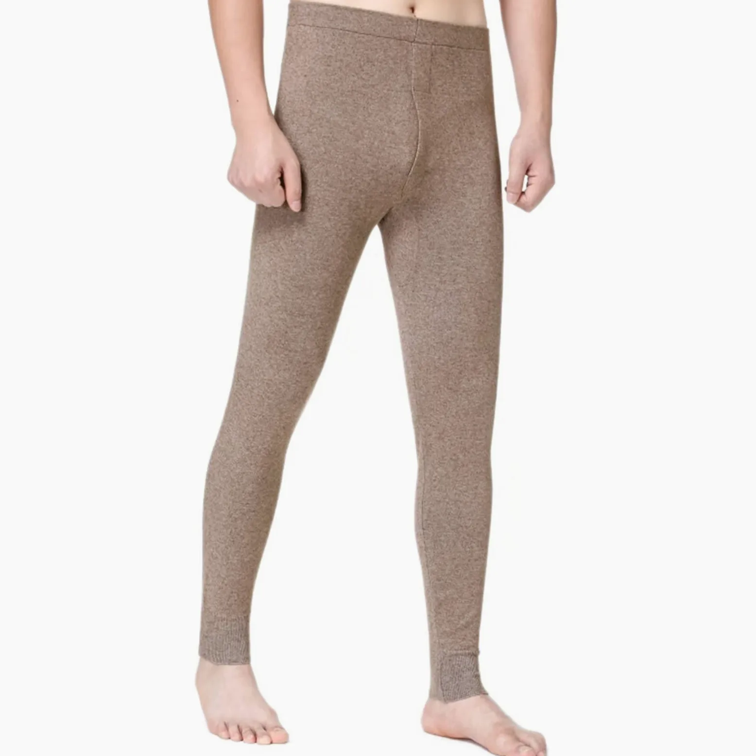 DongBao Pantalones de Ropa Interior térmica para Hombres 100% Cachemira Pantalones de Capa Base térmica