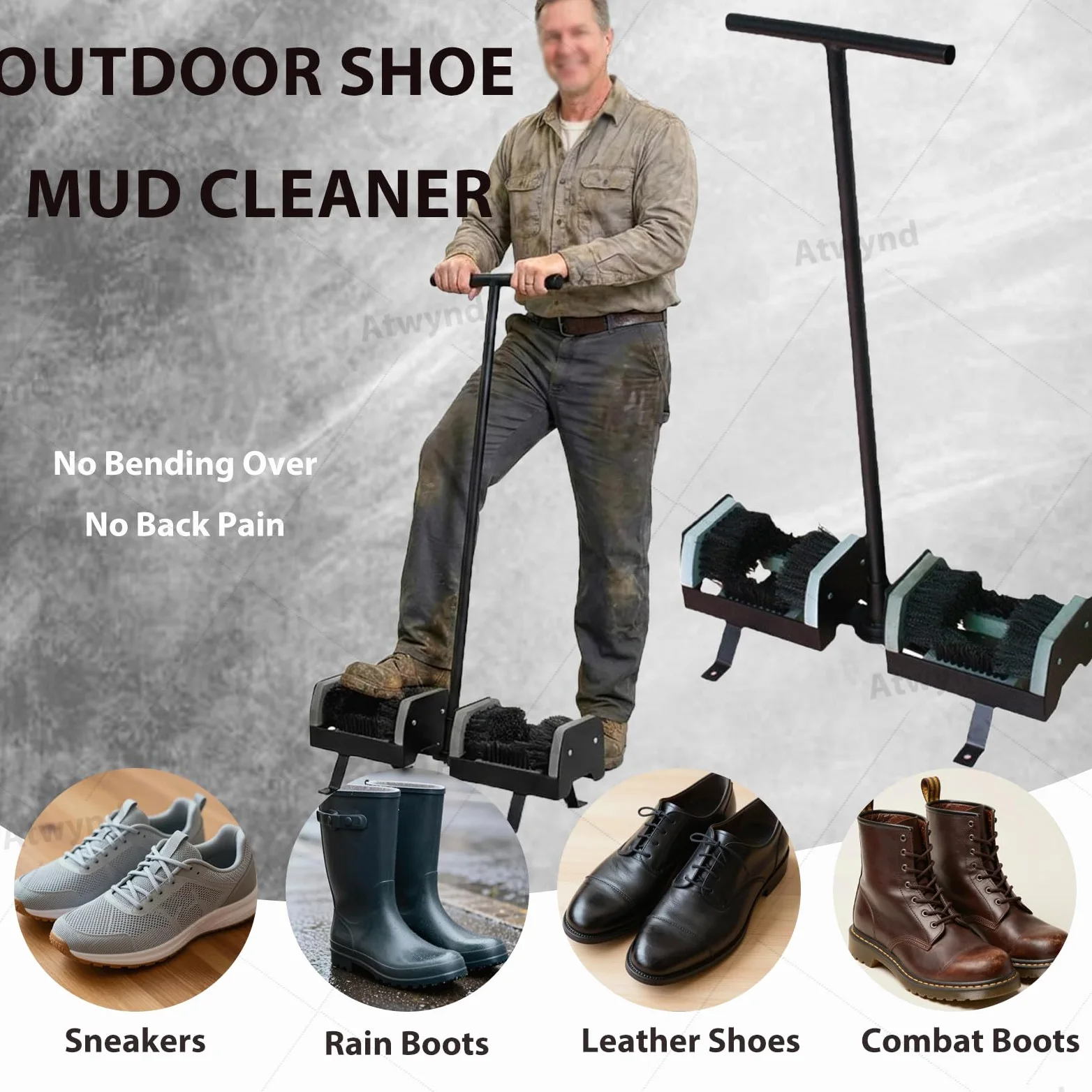 Raspador de Barro de Doble Cara para Calzado, Herramienta Universal de Limpieza, para Limpiar Zapatos y Botas en Exteriores, Elimina Barro y Suciedad de Calzado, Zapatillas Deportivas