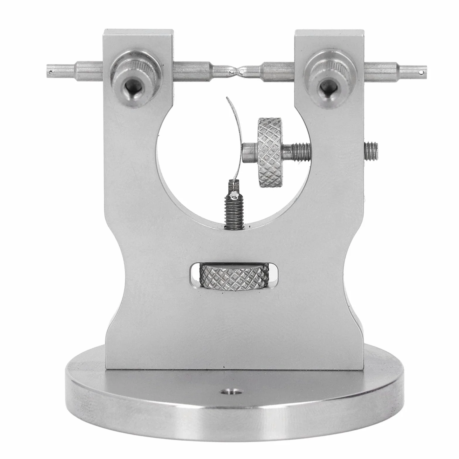 Yunseity Calibrador de Corrección de Rueda de Equilibrio de Reloj, Herramienta de Ajuste de Aleación de Acero para Calibración de Escape de Relojero con Base de 5 Cm y Caja de Almacenamiento de 5,6