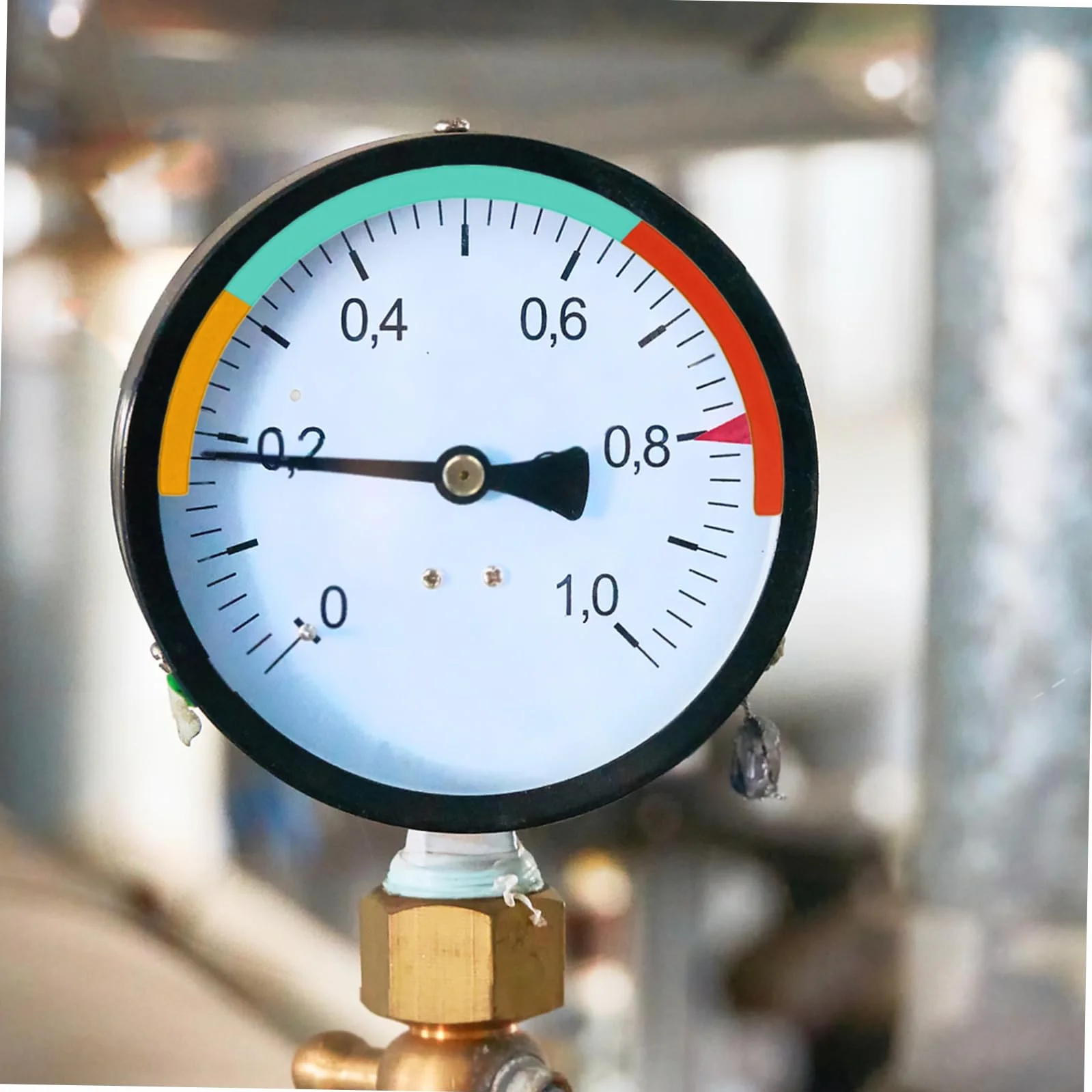 Didiseaon Pegatinas Taller Industrial Hojas Redondas Resistente Calcomanía Adhesiva Identificación Color Agua Manómetro Presión