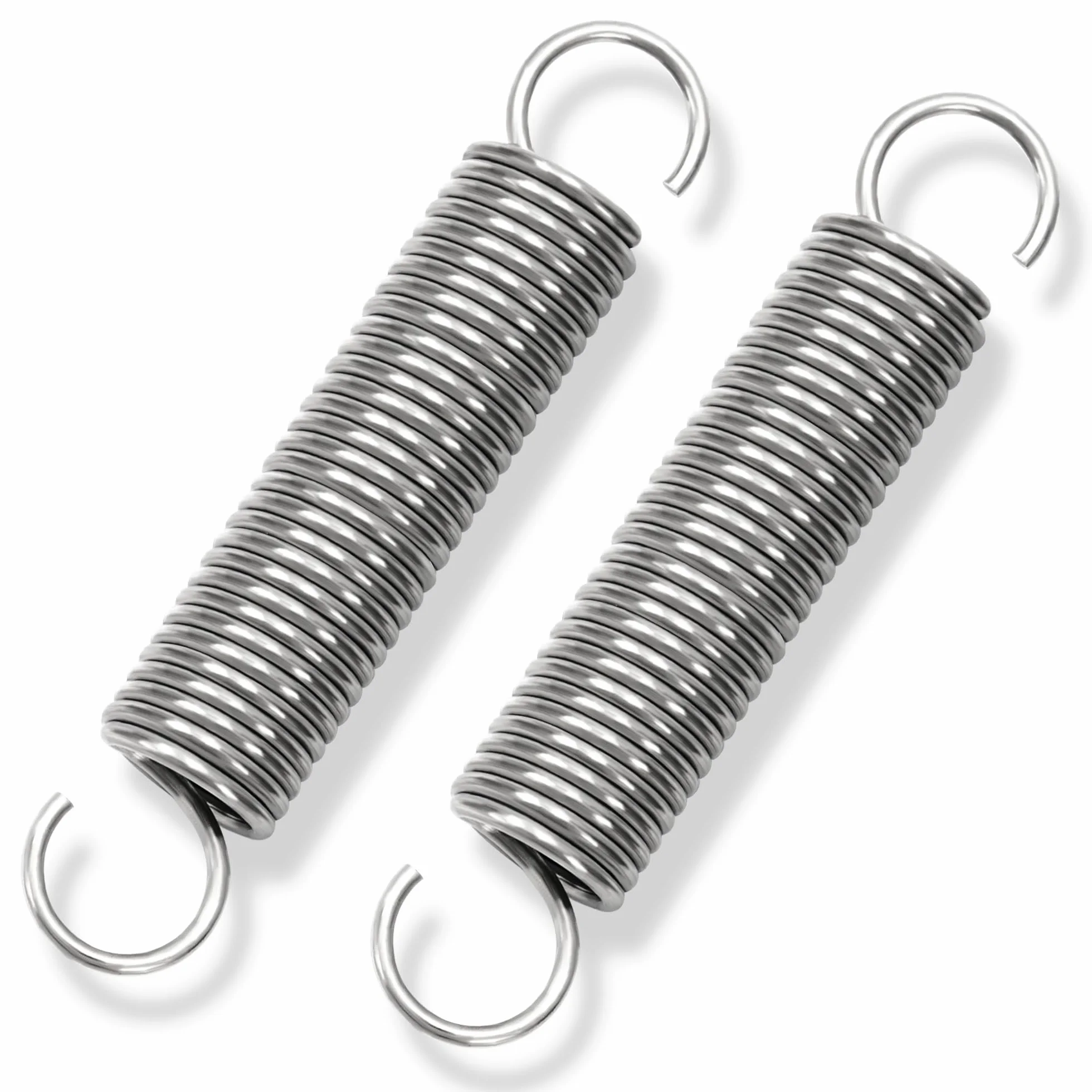 Resortes de Tensión 90mm Muelles de Extensión Acero Inoxidable Diámetro Exterior 16mm Alambre 2mm Fuerza Resorte 8,8KG 2 Piezas