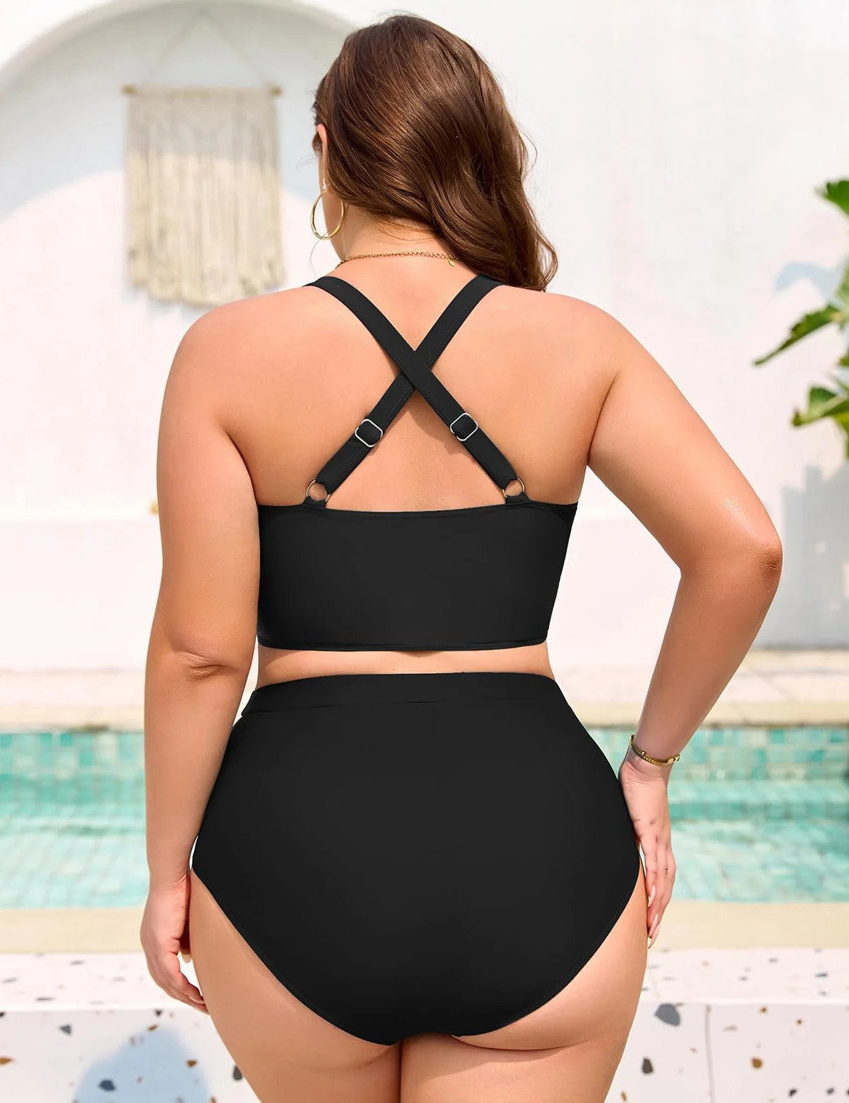 Nadeer Conjunto De Bikini De Talla Grande Reductor Cintura Alta Push Up Mujer Ropa De Playa