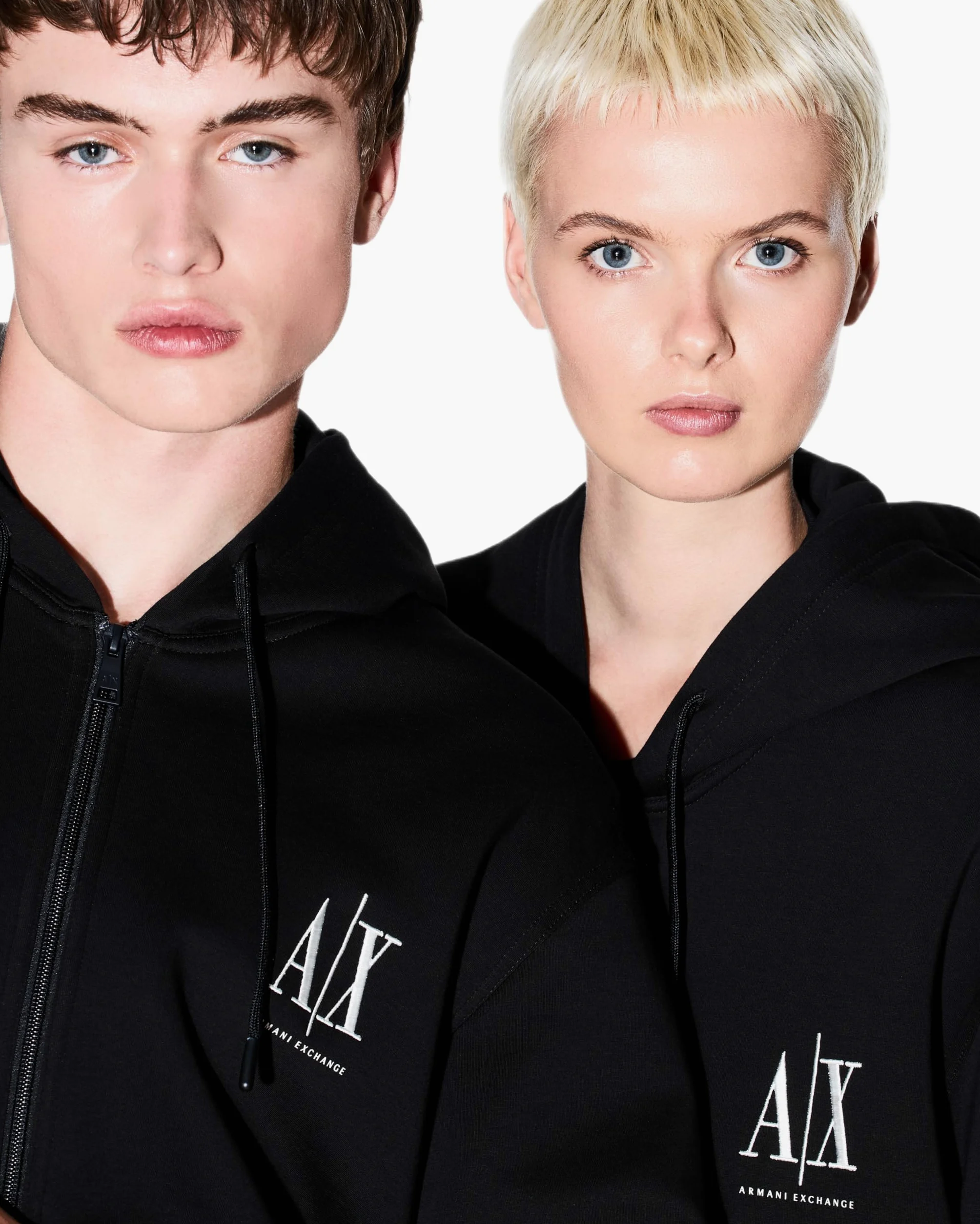 Armani Exchange Icon Project, Emboidered Logo, Full Zip Sudadera con Capucha Hombre
