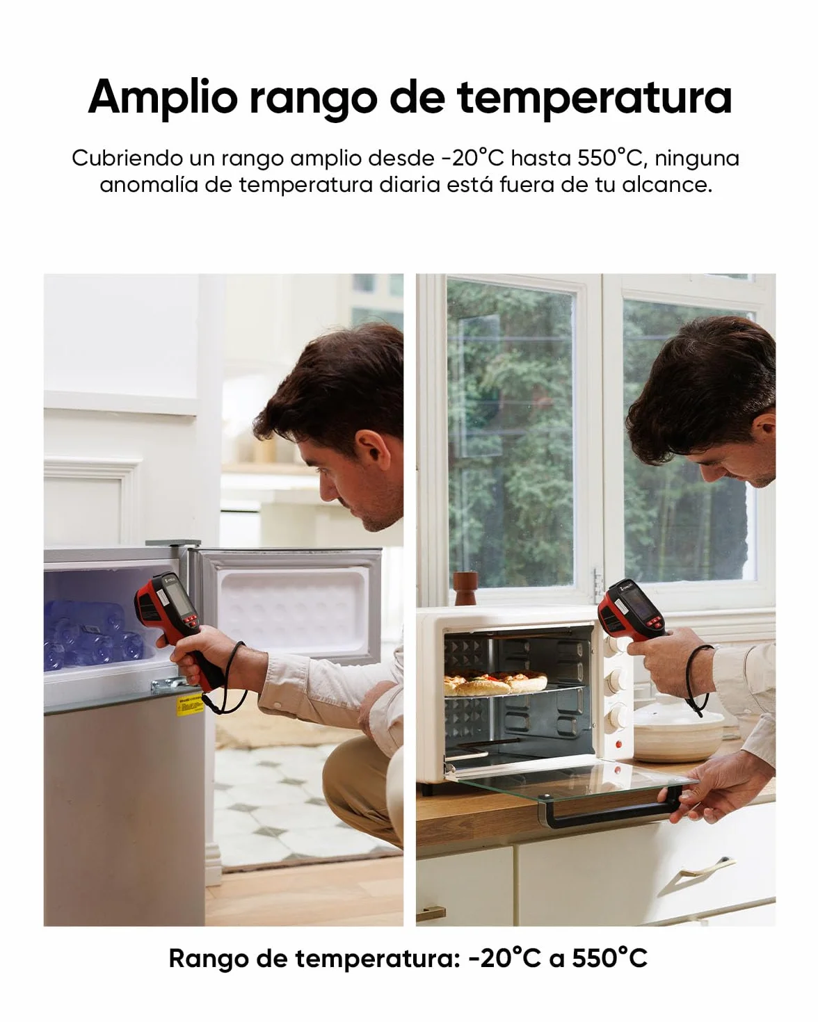 HIKMICRO D01 Lite termómetro infrarrojo -20°C a 550°C pantalla 2,4" resolución IR 96×96 modo dual herramientas HVAC
