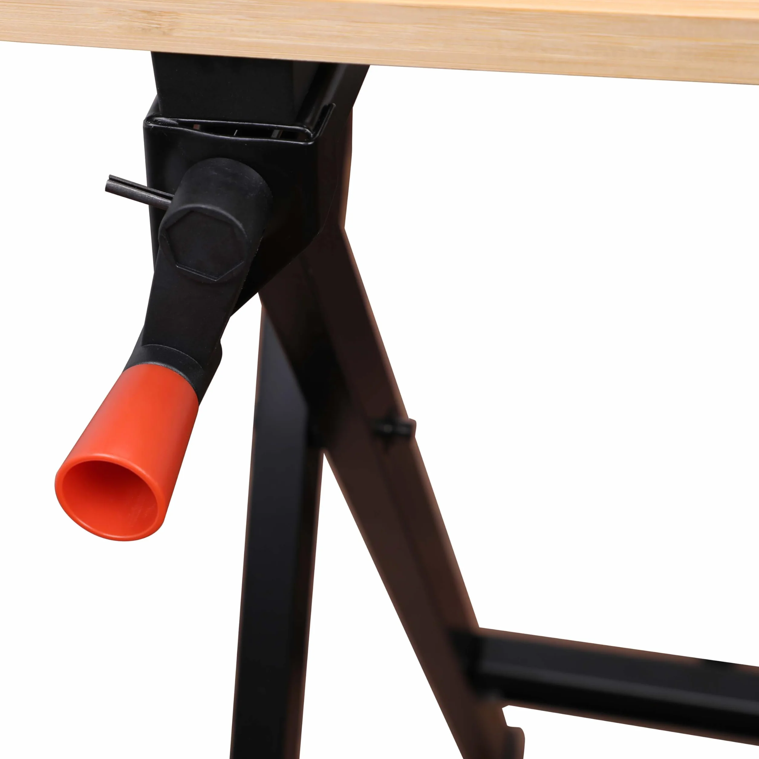 BLACK+DECKER WORKMATE WM301-XJ Banco de Trabajo Plegable, Doble Manivela, Patas Antideslizantes, Bambú y Acero, Negro