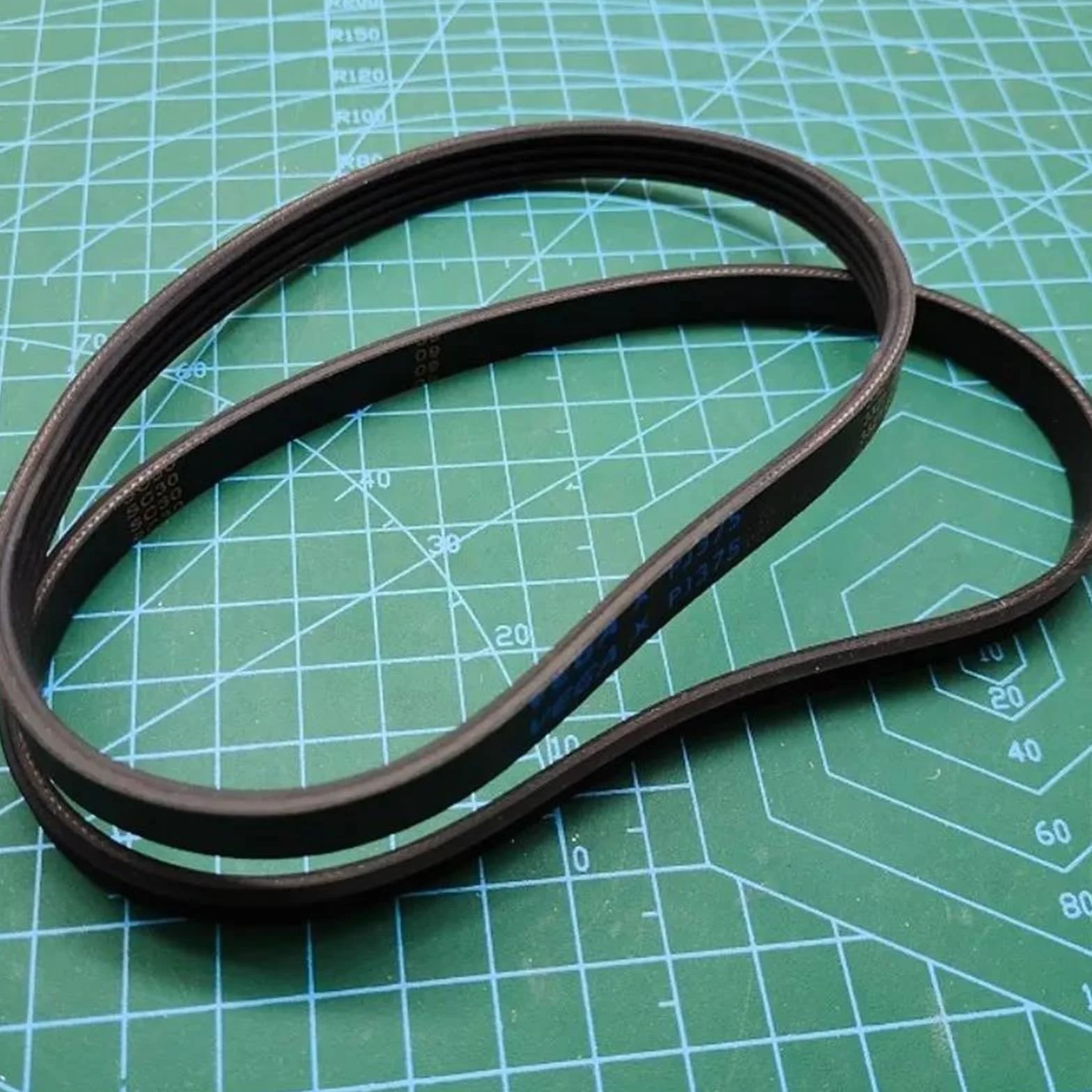 Correas Trapezoidales Dentadas Minibanda Transportadora De Caucho 10PJ375 148J 10 Costillas