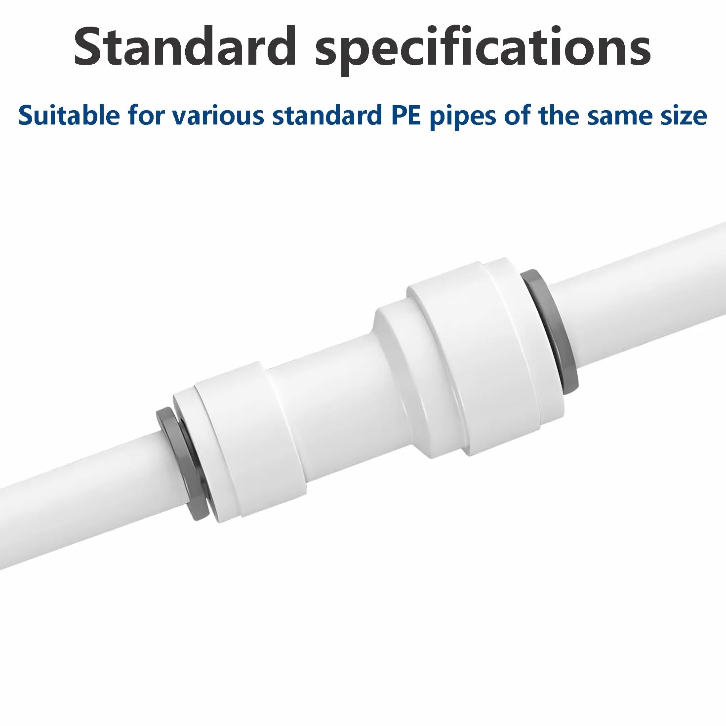 Accesorio de Filtro Agua RO, 3/8" a 1/4" Conector Rápido para Manguera Frigorífico