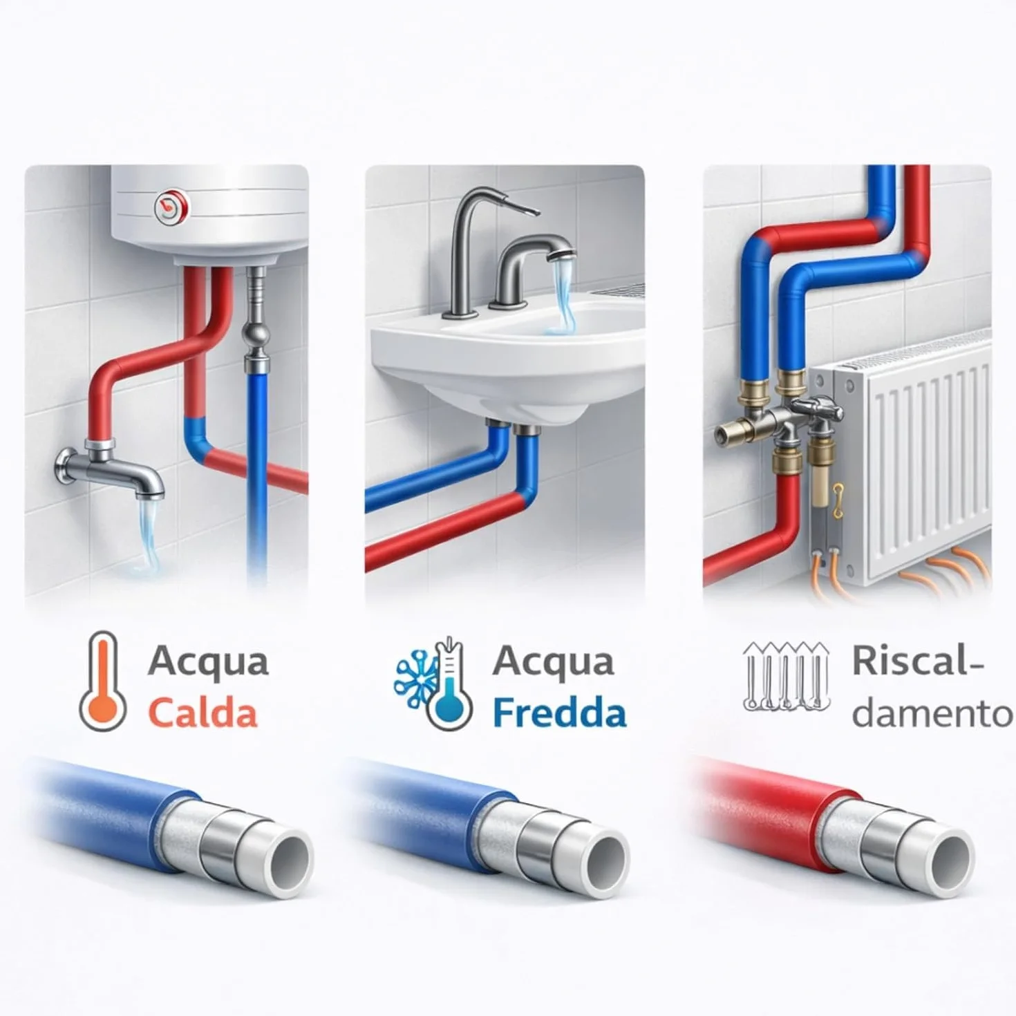 Tubo Multicapa PERT-AL-PERT Aislado Azul 32 mm 25 Metros