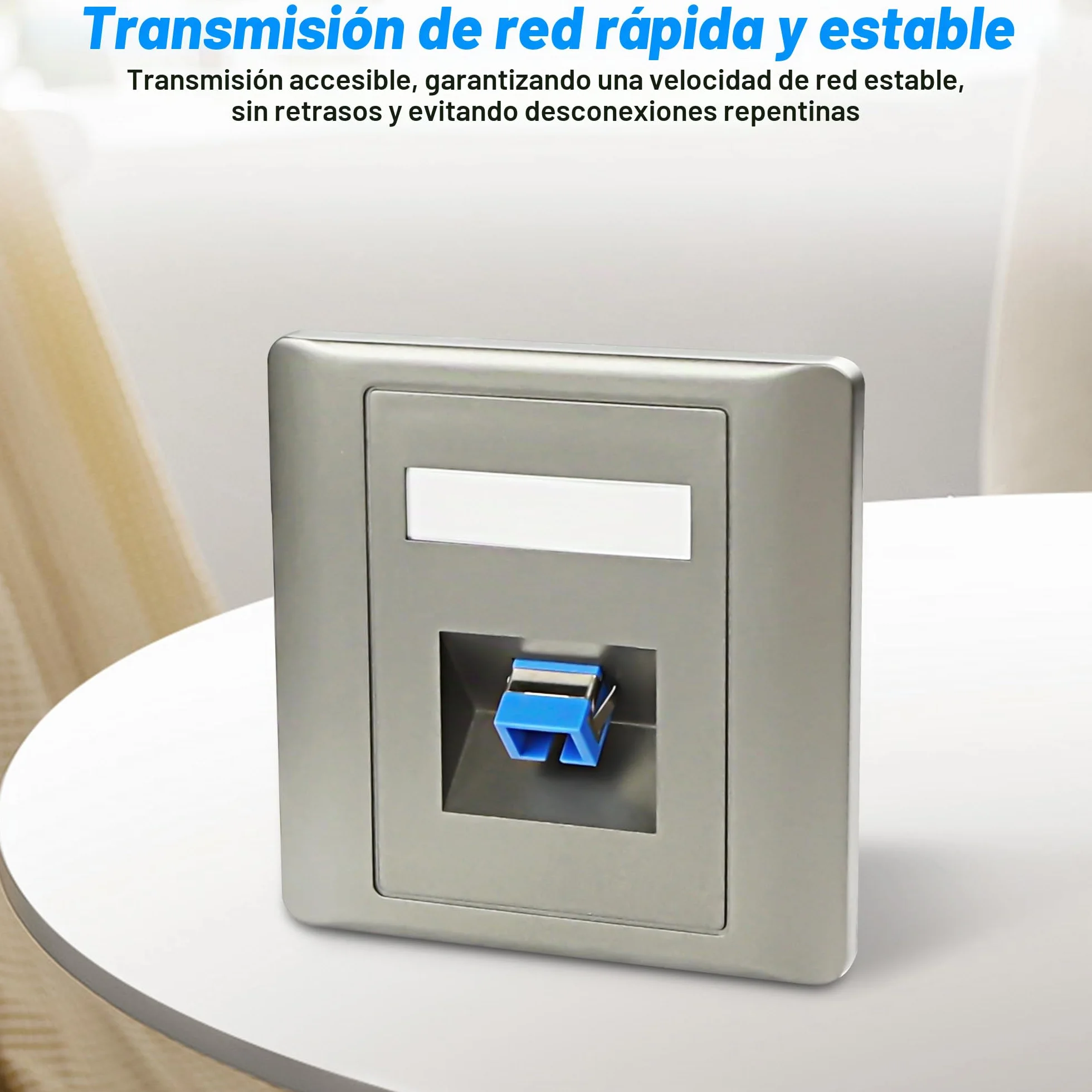 SC Simplex placa de pared fibra de vidrio panel montaje conector Jack hembra a hembra módulo red 2 unidades