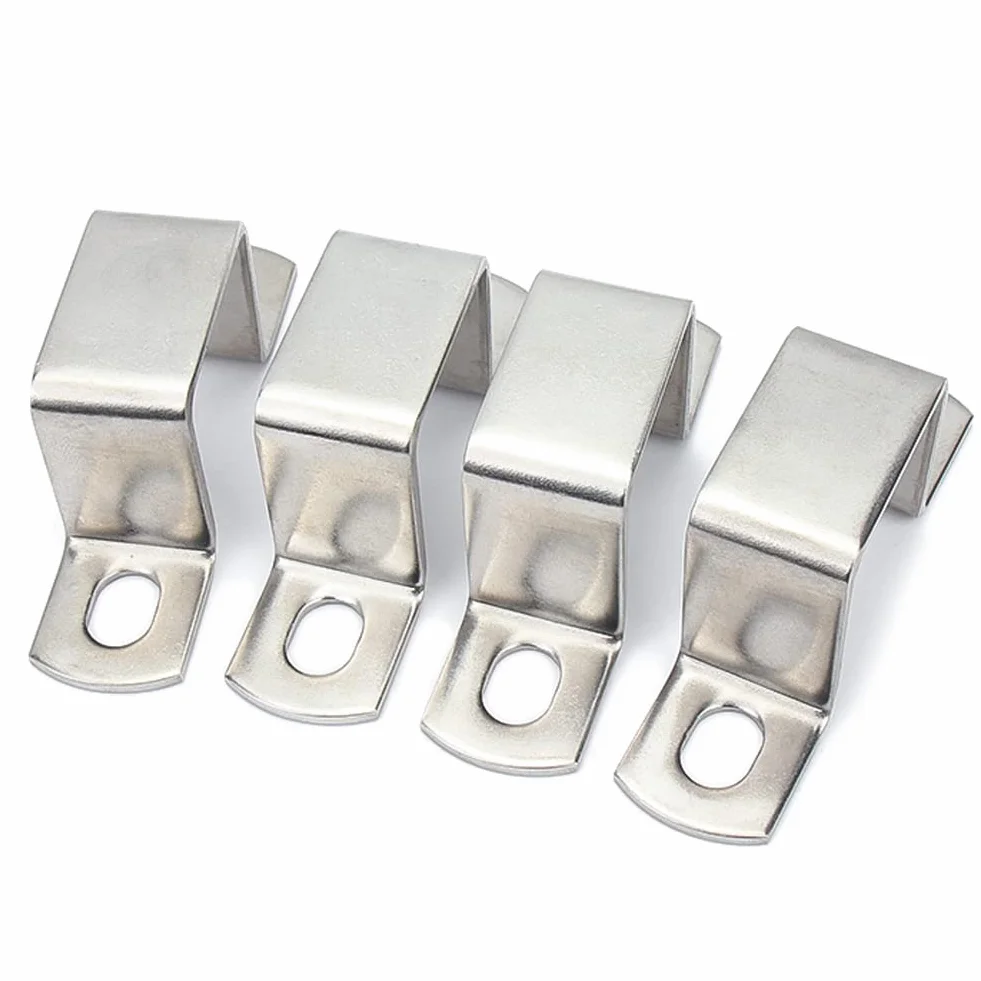 Tarjetas cuadradas de acero inoxidable 304 M50 x 50 mm para fijación de tubos