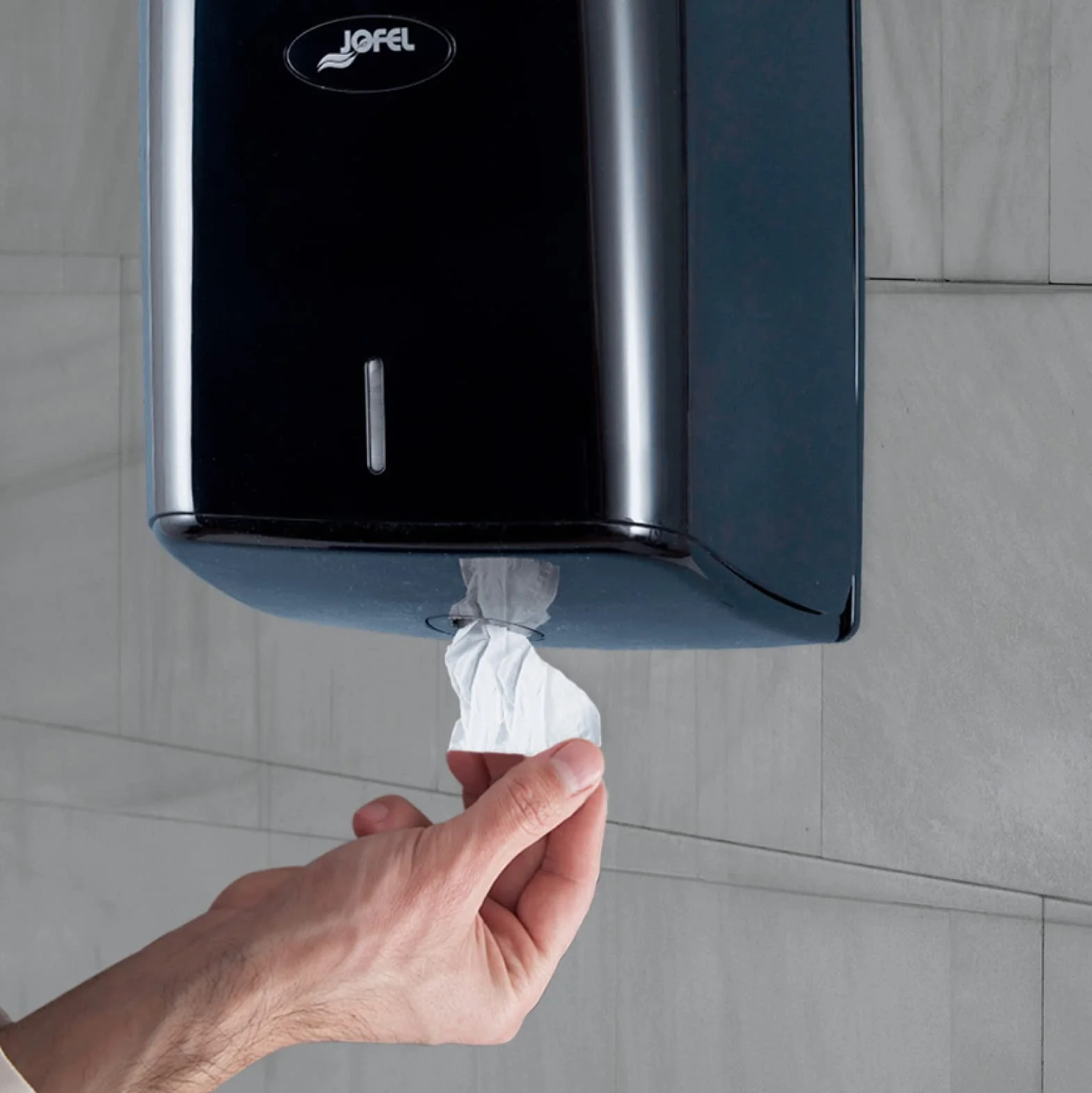Dispensador de Papel en Bobina Jofel ABS 205mm Negro Centro de Base
