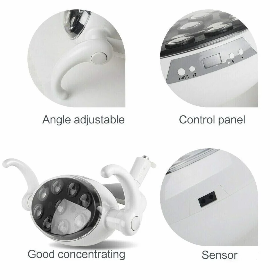 Panda Life Lámpara Dental Oral Light Sin Sombras 9 LED para sillón Dental 22mm