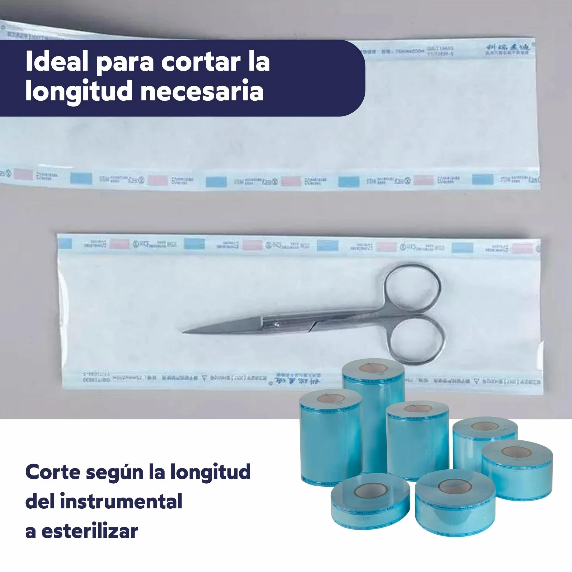 Rollo de Esterilización Autoclave 200m 7,5cm x 200m