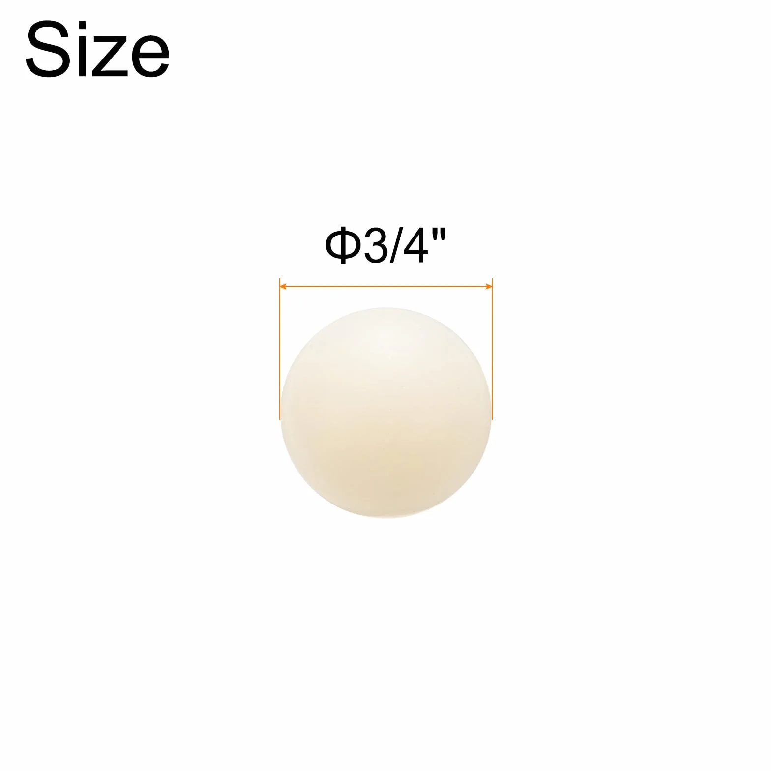 QUARKZMAN 20 Piezas Bolas de Rodamiento Nylon 3/4" (19.05mm) Plástico Sólido Precisión