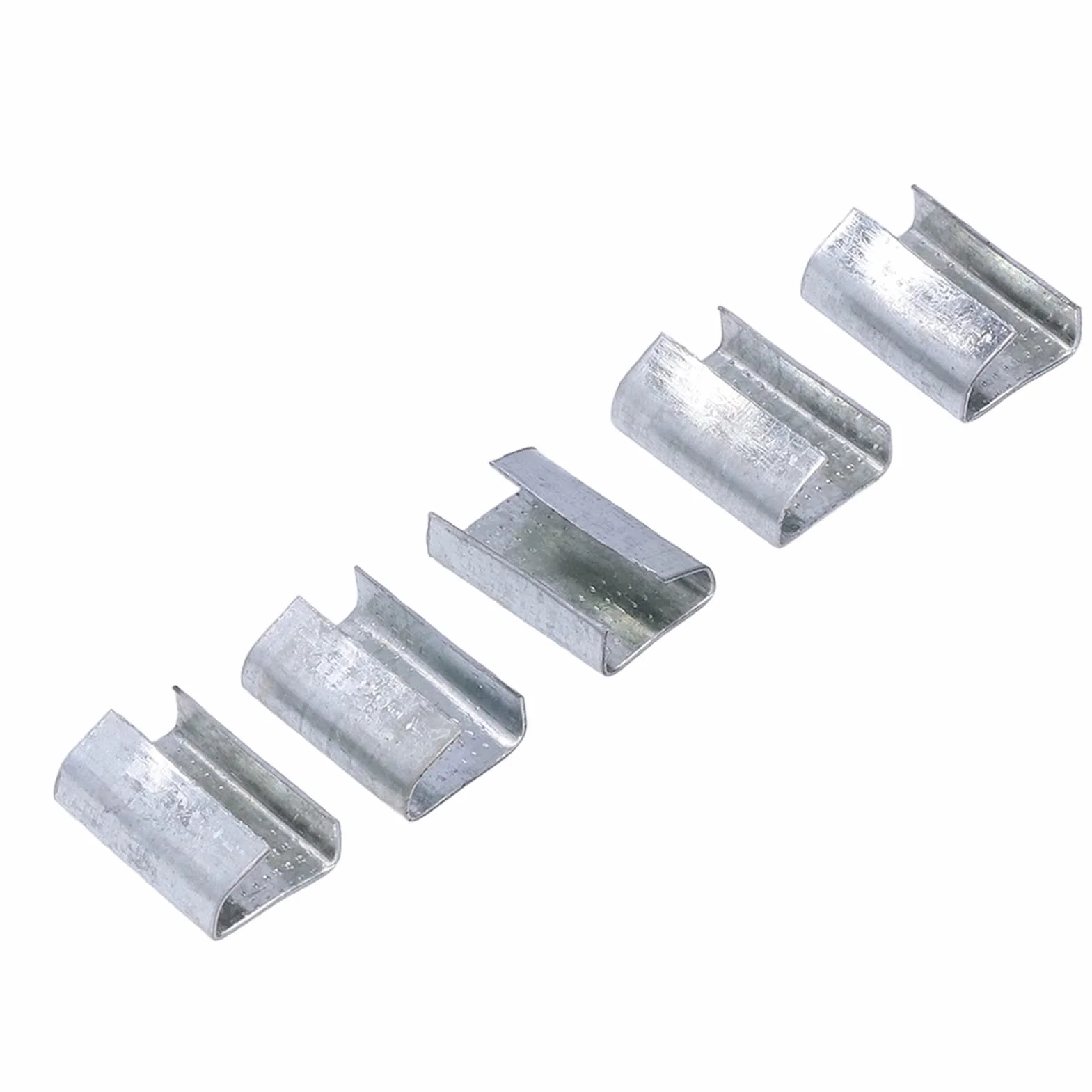 Sellos abiertos para fleje de acero galvanizado 16 mm PET Hebilla de fleje de metal