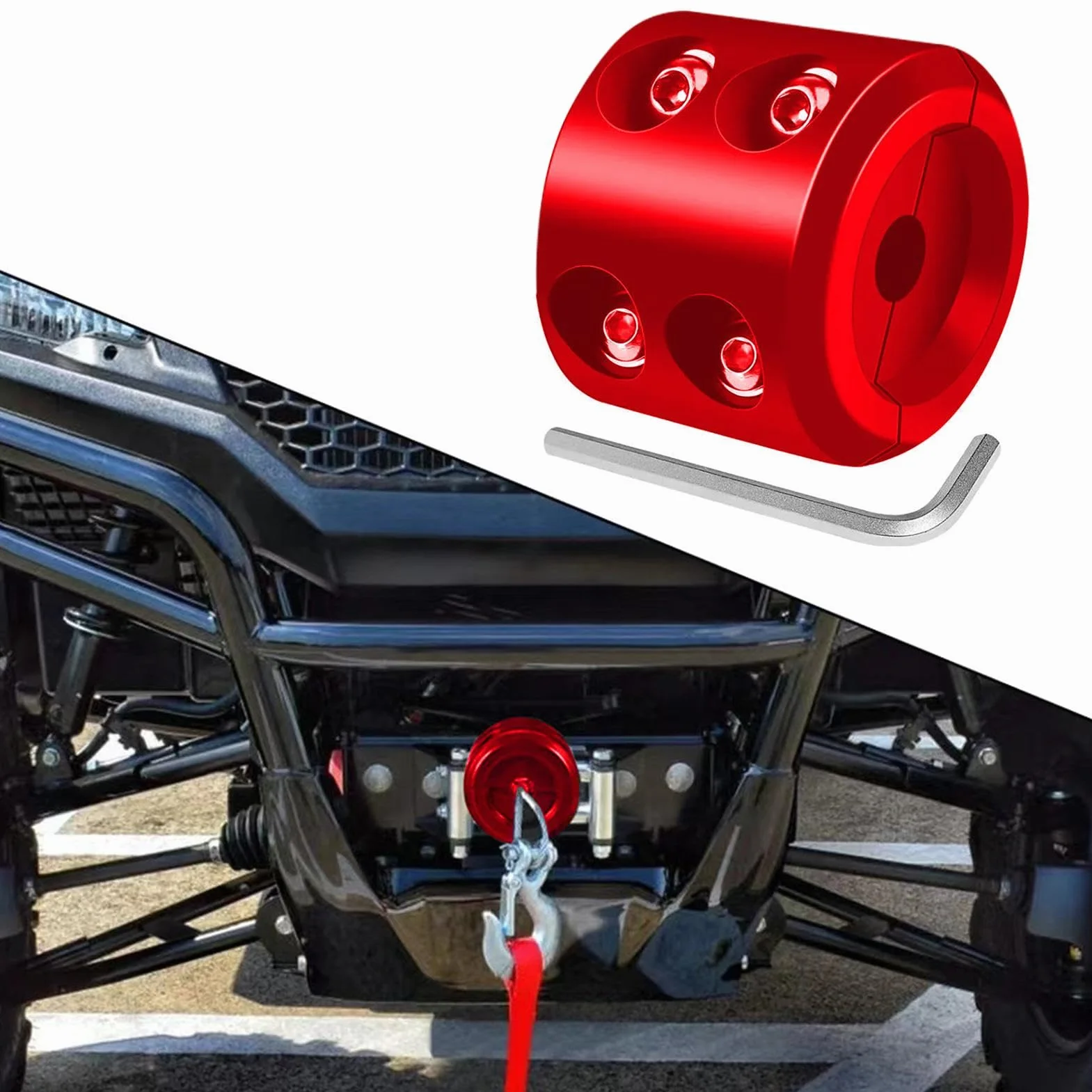 Tope de gancho para cable ATV - Protector de cable de goma duradero, accesorio de modificación de coche