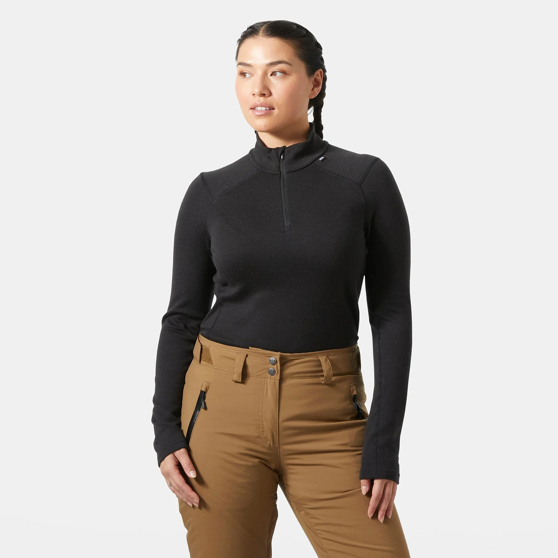Helly Hansen Mujer Camiseta Térmica Cremallera Cuello LIFA Merino Midweight