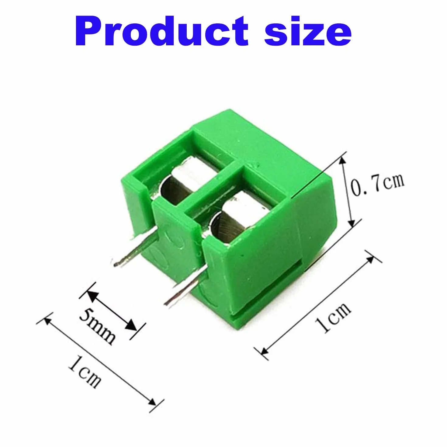RUNCCI-YUN 120 Sztuk 5mm 2-Pin Blok Złączek Śrubowych PCB Montaż (2PIN-120Piezas)