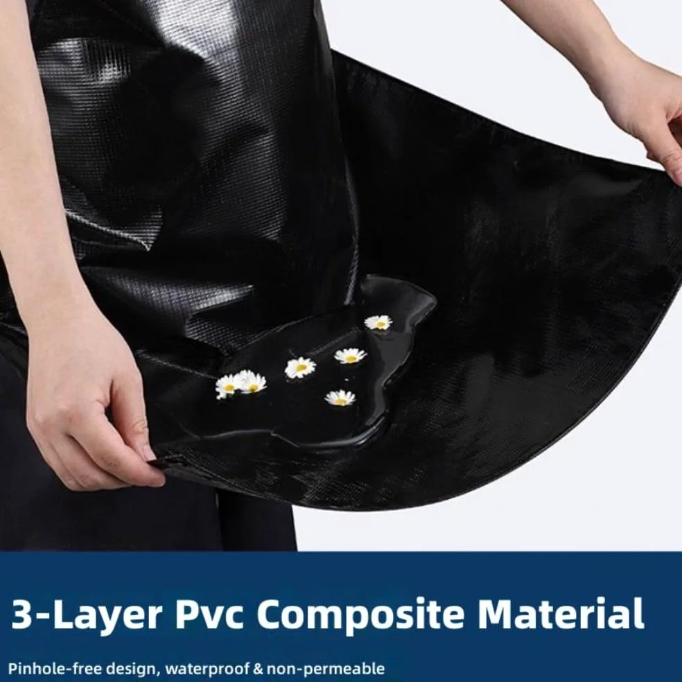 Delantales ajustables, Delantal de PVC negro 0,3mm espesor, correas ajustables resistentes a las manchas aceite, 10 Uds