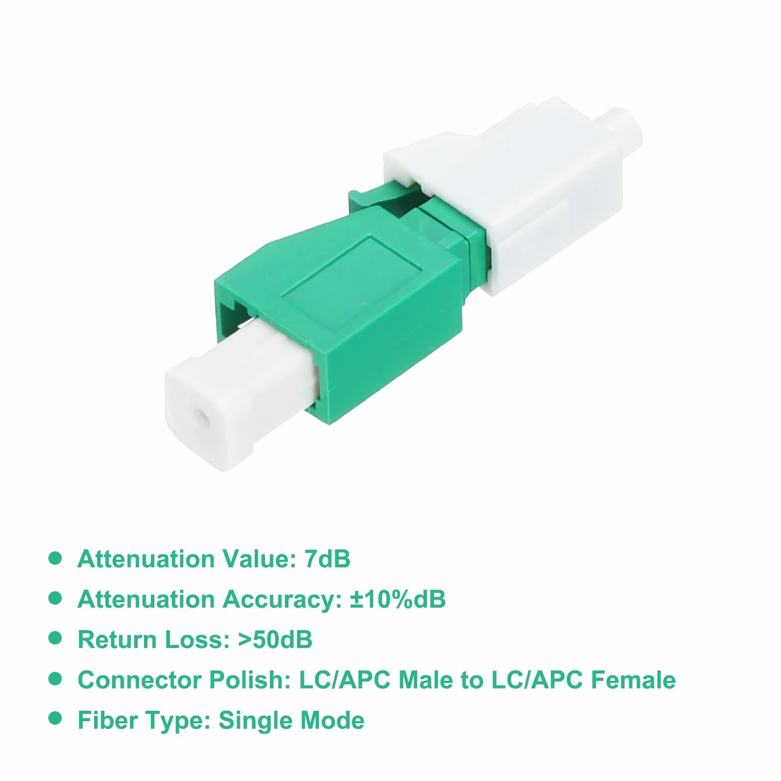Atenuador de Fibra LC/APC Monomodo Fijo 7dB QUARKZMAN
