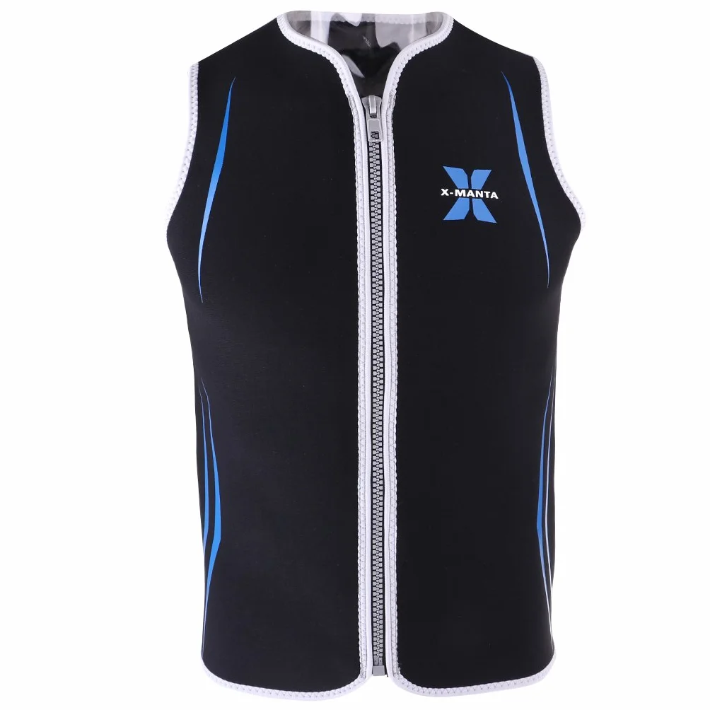 SM SunniMix Chaleco de Neopreno con Cremallera Delantera de Neopreno de 3 Mm para Hombre, para Buceo, Surf, Kayak de, Negro, XXL