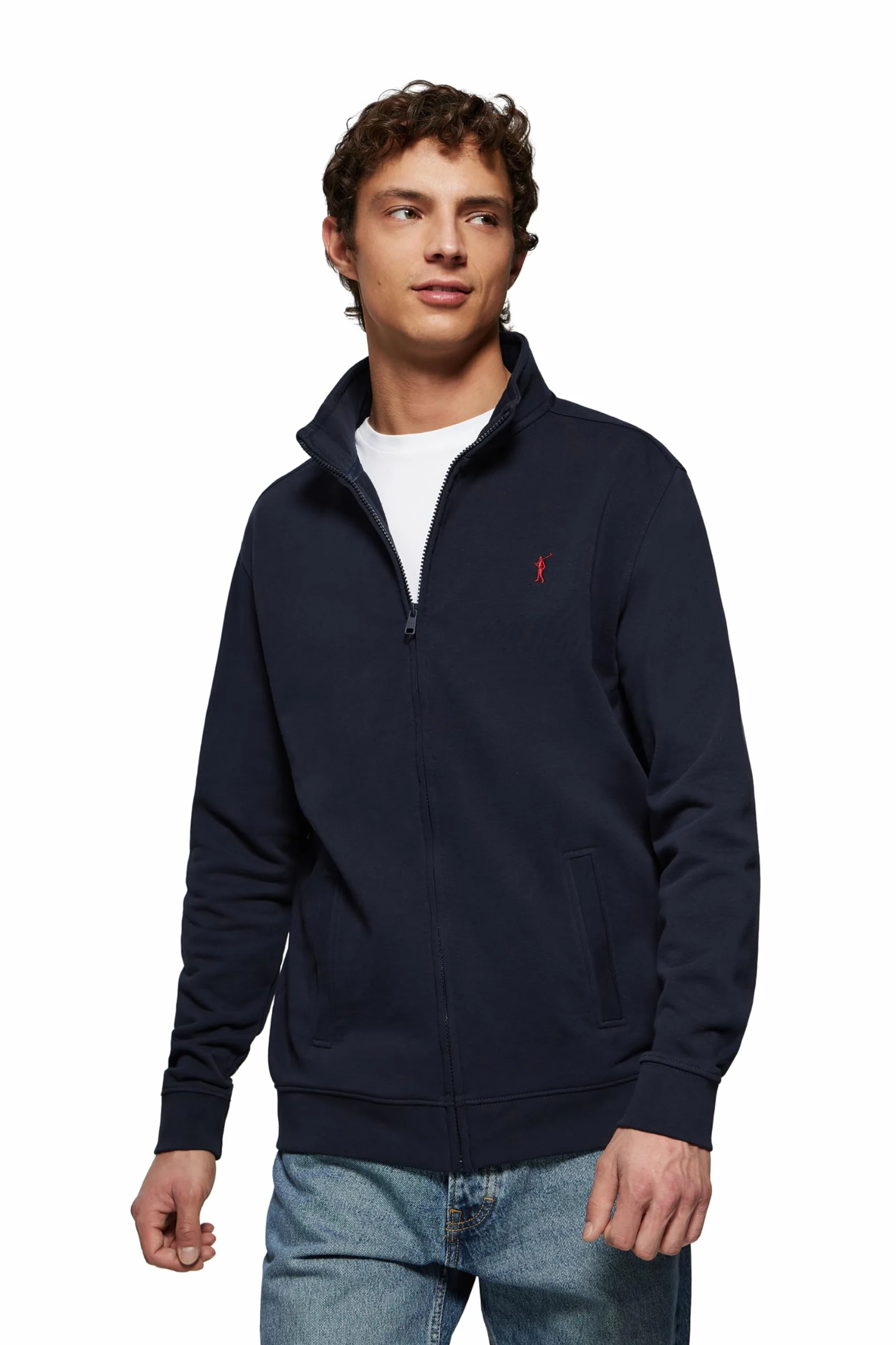 Polo Club Sudadera Hombre Sin Capucha y con Cierre de Cremallera - 100% Algodón - Zipper Neck Sweatshirt Men