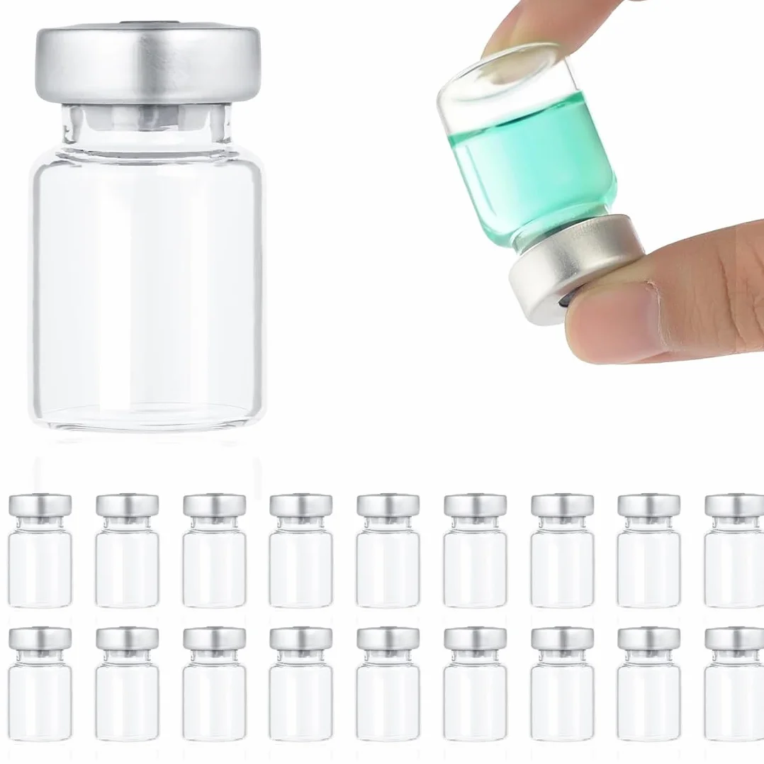 Botellitas De Cristal 5ml 22x35mm, Viales De Muestra Sellados, 20 Piezas