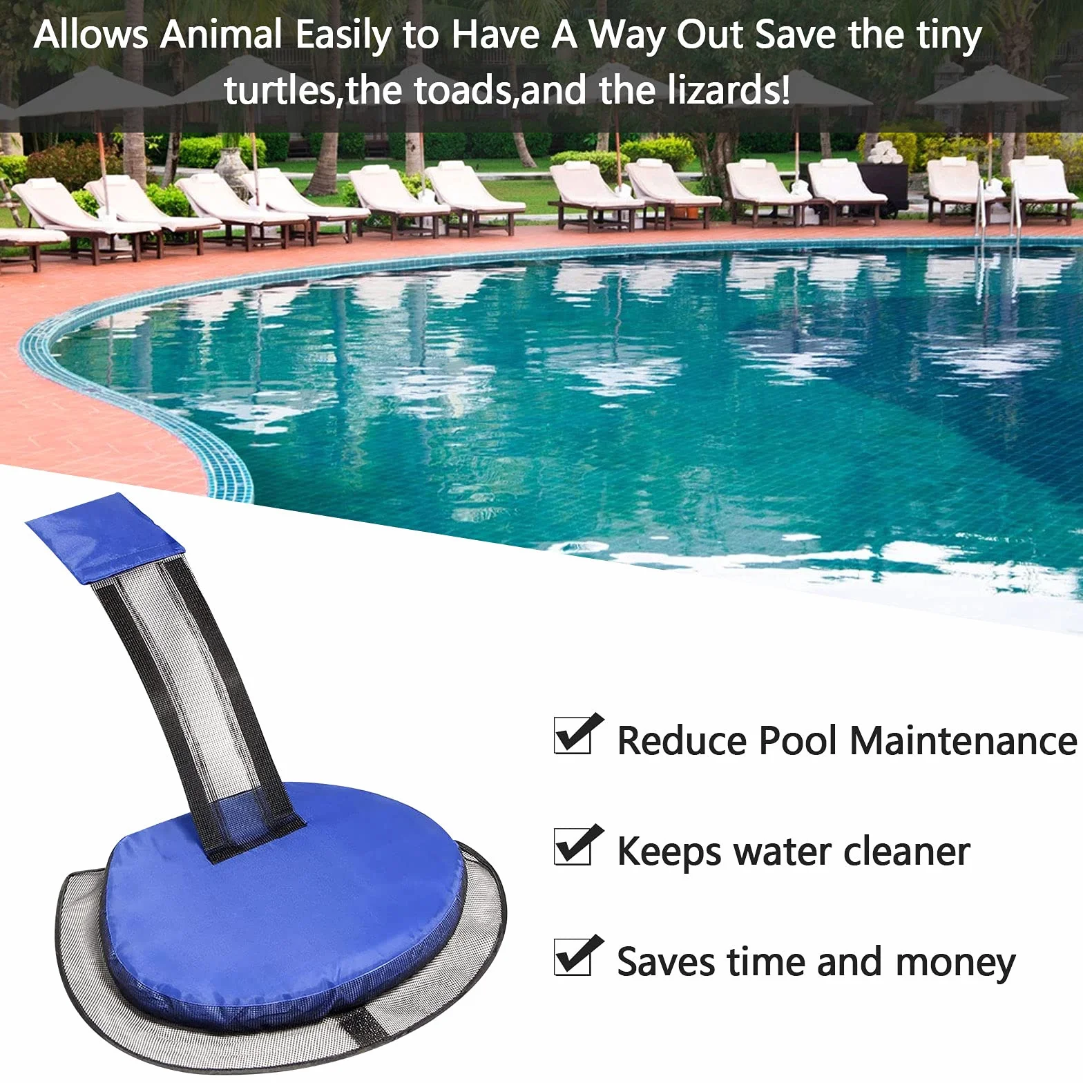 ConBlom Rampa de escape para mascotas para piscina, flotante, accesorios