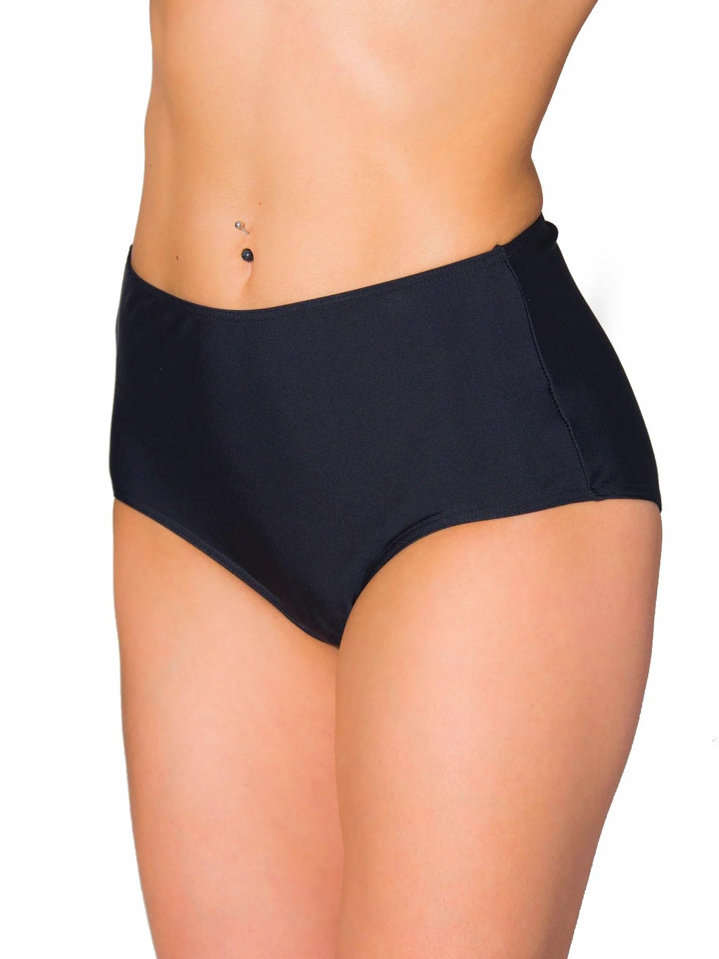 Aquarti Braga Mujer Talle Alto Bikini Clásica Colores Lisos