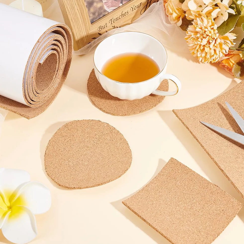 BENECREAT Rollo de corcho autoadhesivo 40 x 200 cm 3 mm grosor corcho natural azulejos adhesivos