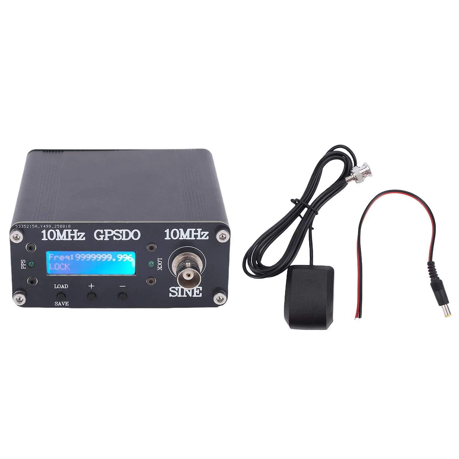 Jectse Oscilador Disciplinado GPS Portátil, Reloj GPSDO OCXO 10MHz Fuente de Señal Salida Cuadrada DC12V