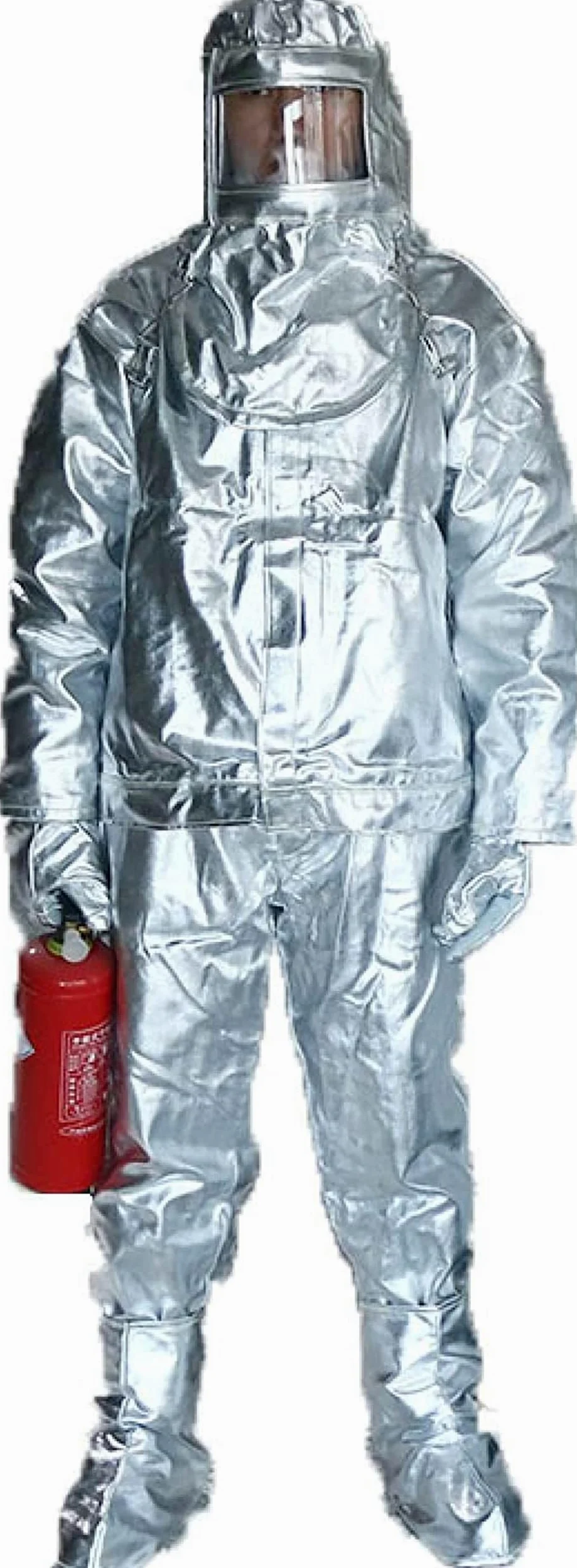 Ropa Ignífuga Uniforme Bombero Traje Aluminizado Resistente Calor Papel Aluminio Mina Carbón, Pozo Petróleo, Mina, Planta Química,175-180cm