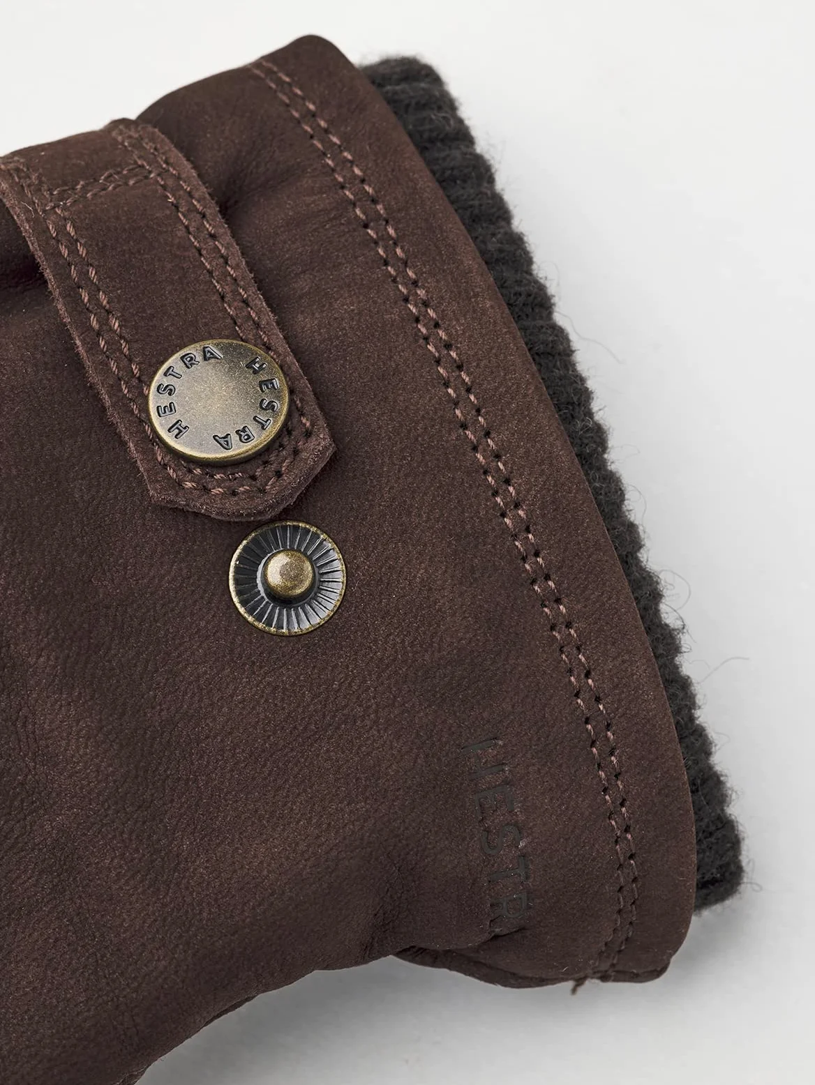 Hestra Bergvik Nubuck Guantes aislados de cuero para clima frío