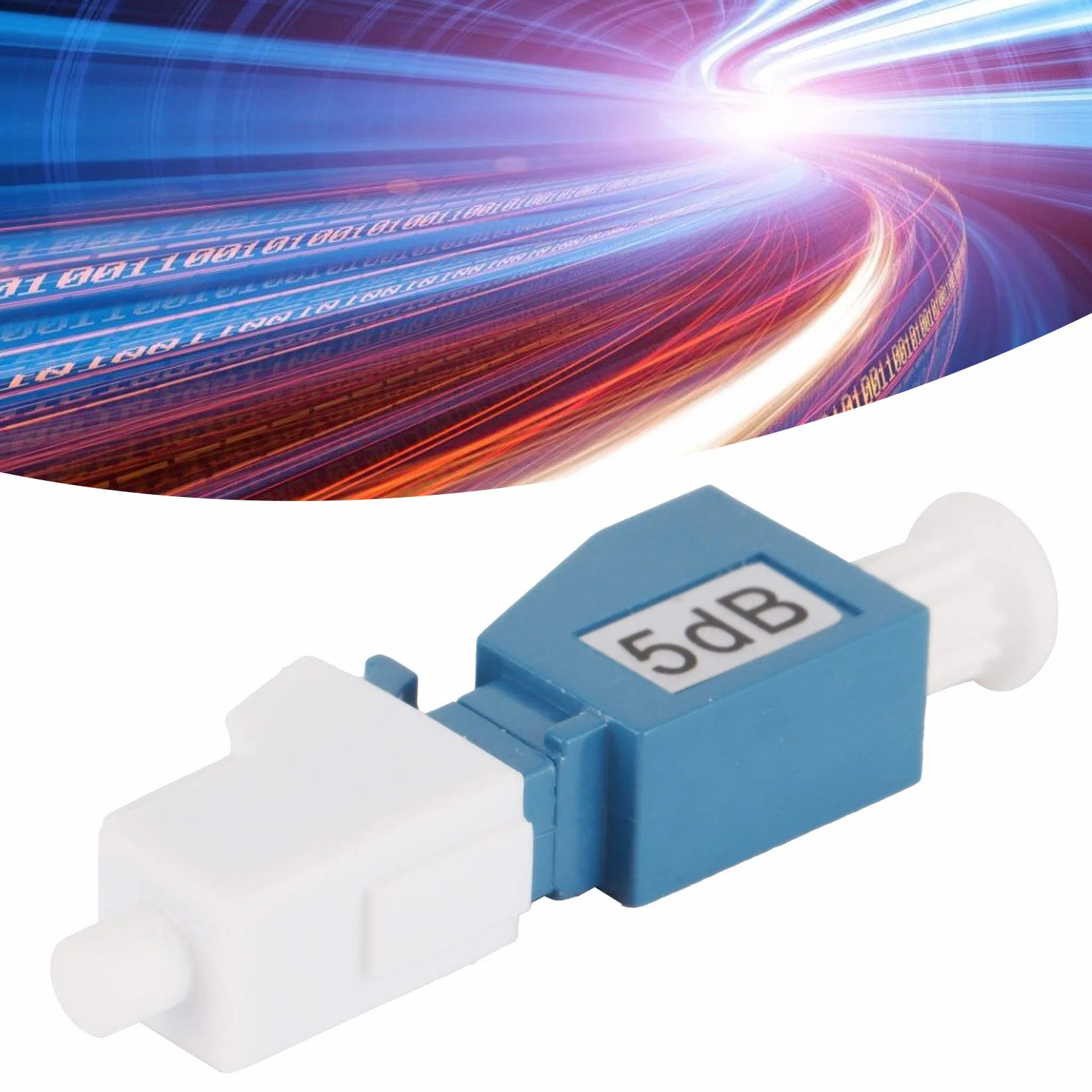 Garosa Atenuador de Fibra Óptica Monomodo LC/UPC 5dB Conector Macho Hembra ABS Cerámica Acero Inoxidable