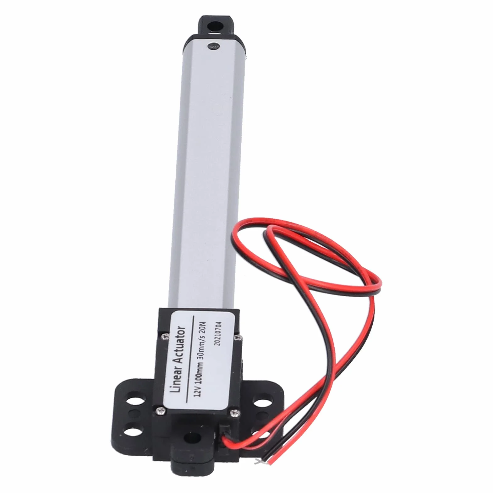 Actuador Lineal Eléctrico 12V 100mm 30mm/s 20N Bajo Ruido Interruptor Límite Interno