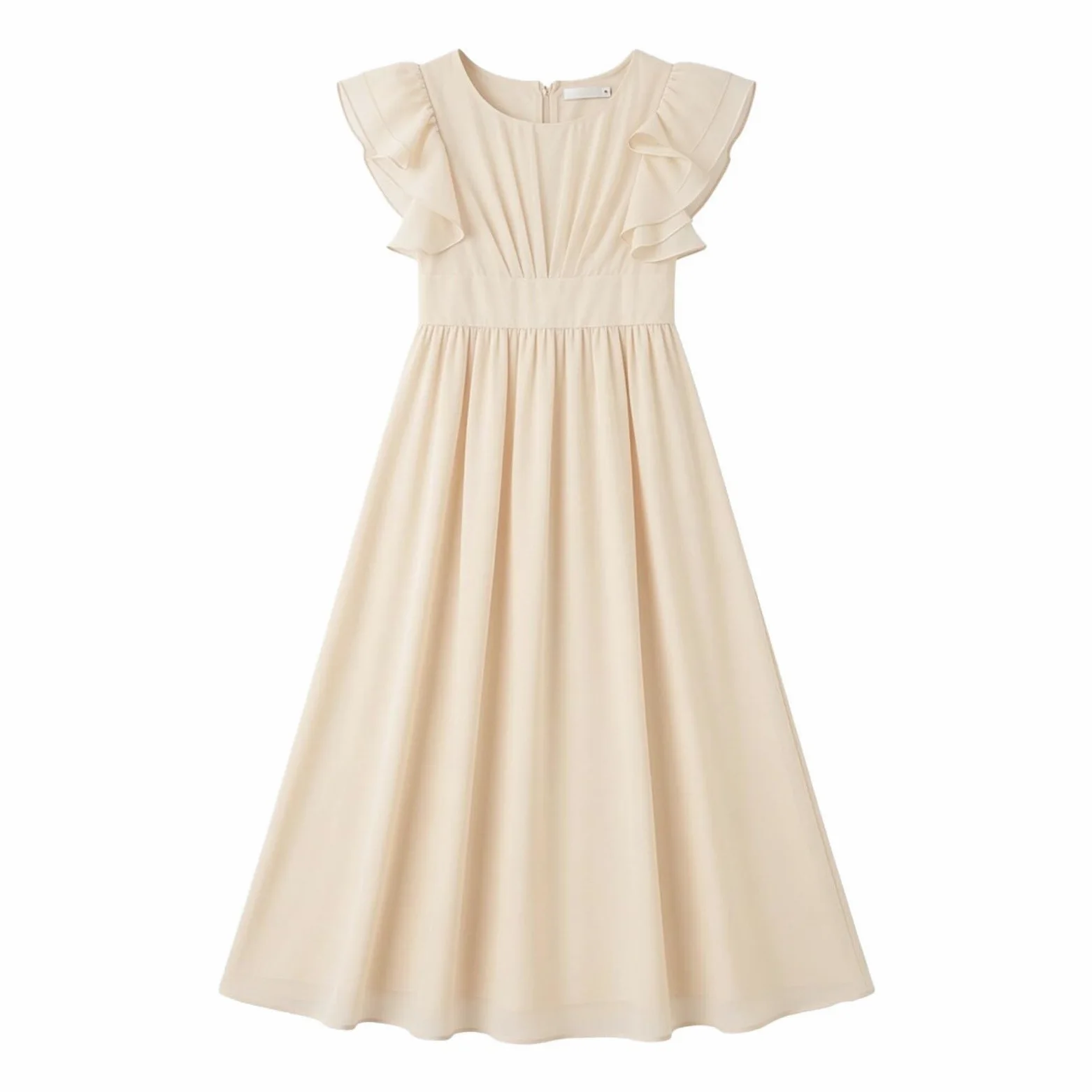 Vestido de verano con mangas con volantes, elegante, acampanado, vestido de fiesta, boda, dama de honor, graduación, vestido de niña de flores, vestido largo bohemio con vuelo
