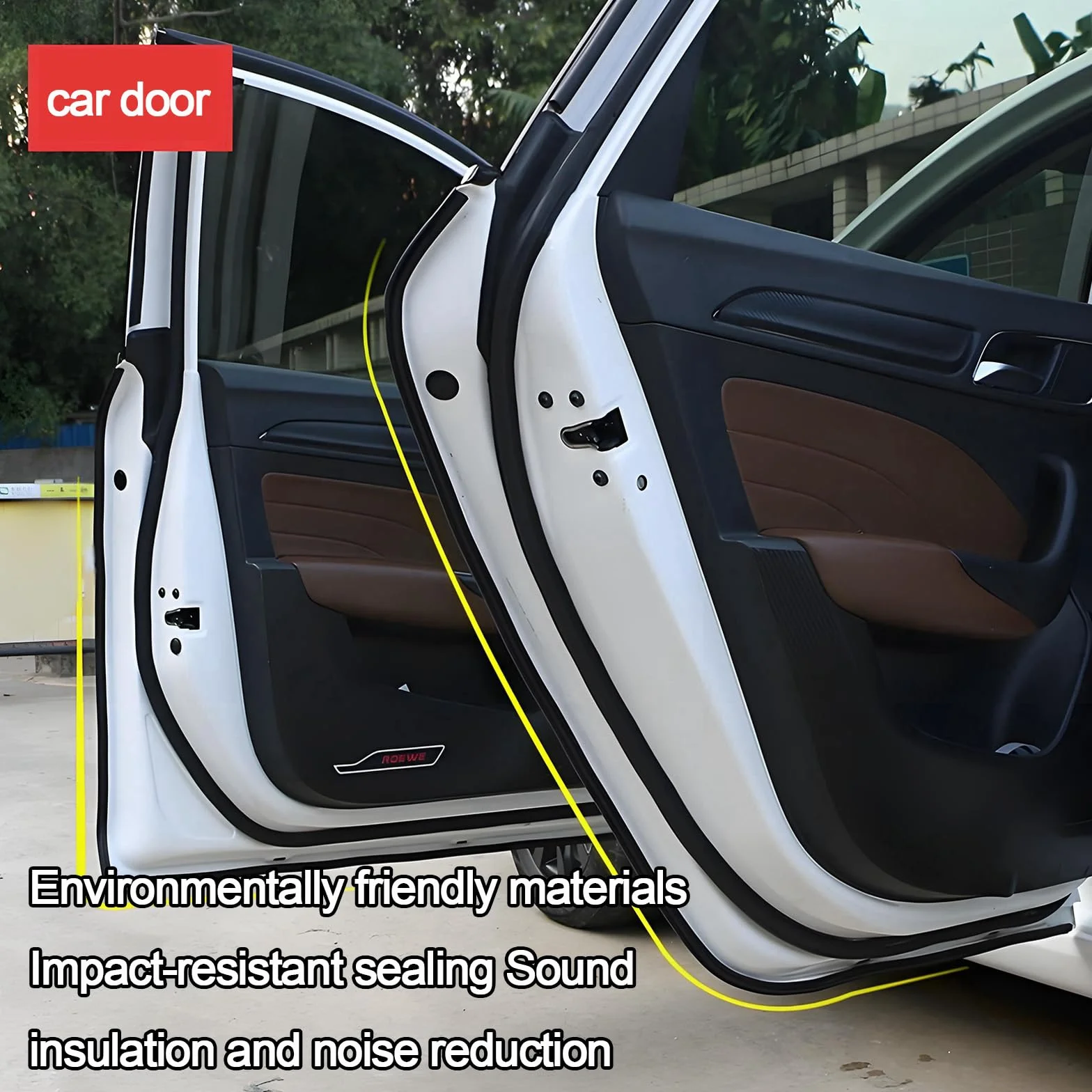Perfil Protector de Bordes de Goma EPDM en Forma de U para Puertas de Coche 1,5 mm x 6 m