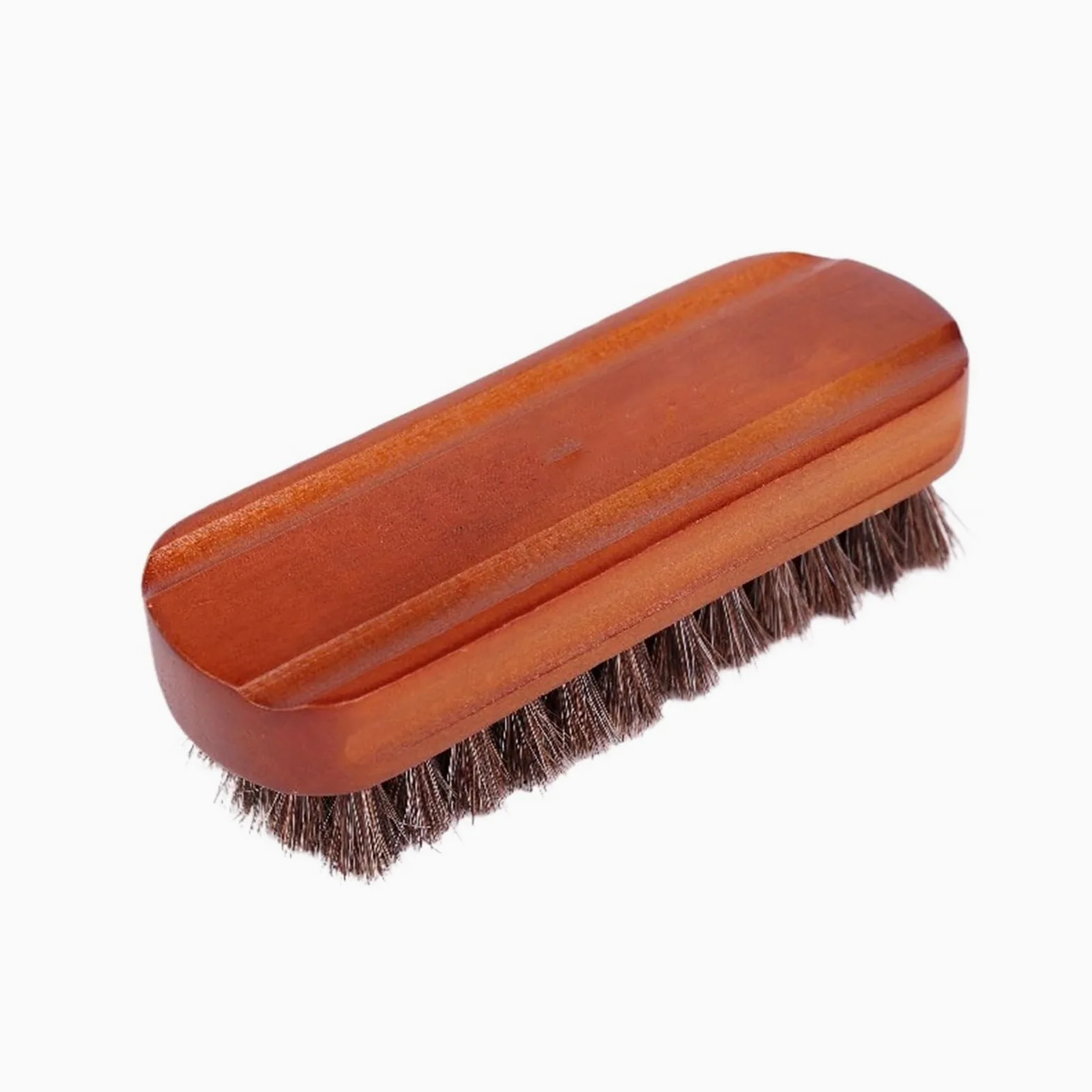 Cepillo de crin de caballo para limpiar, quitar el polvo y pulir zapatos y abrigos, ideal para una aplicación eficaz de aceite