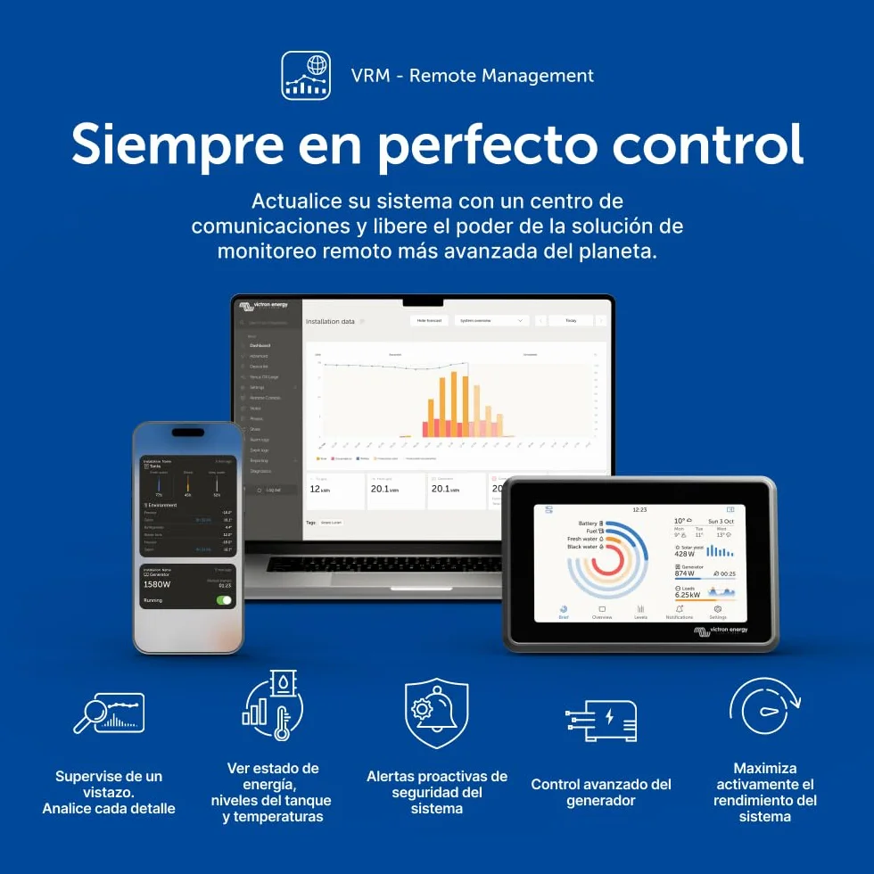 Victron Energy SmartSolar MPPT 100V 50A 12/24V Controlador de Carga Solar con Bluetooth
