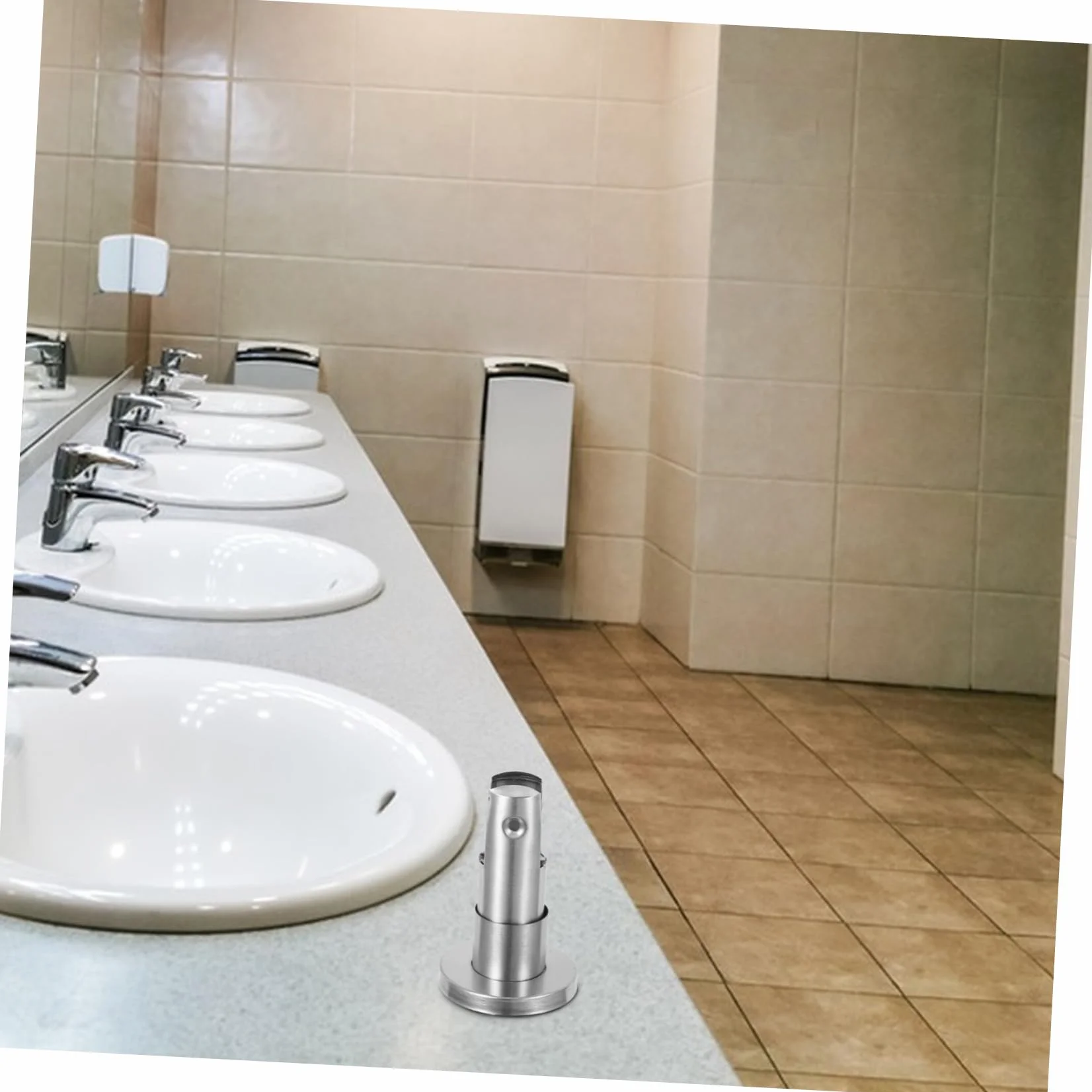 Soporte Metálico para Mampara de Baño en Acero Inoxidable Altura Ajustable 45-65 Mm
