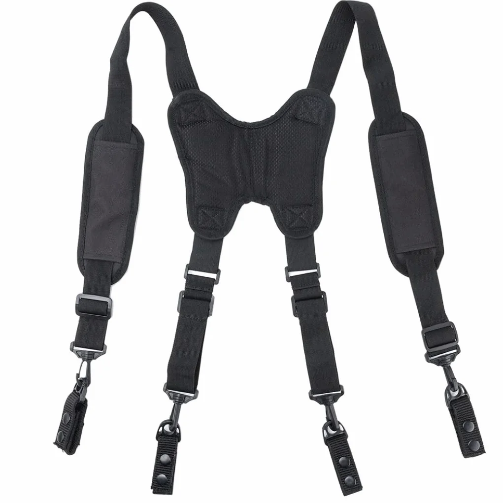 Broteros tirantes de herramientas forma H ajustables acolchados con clips para electricista carpintero