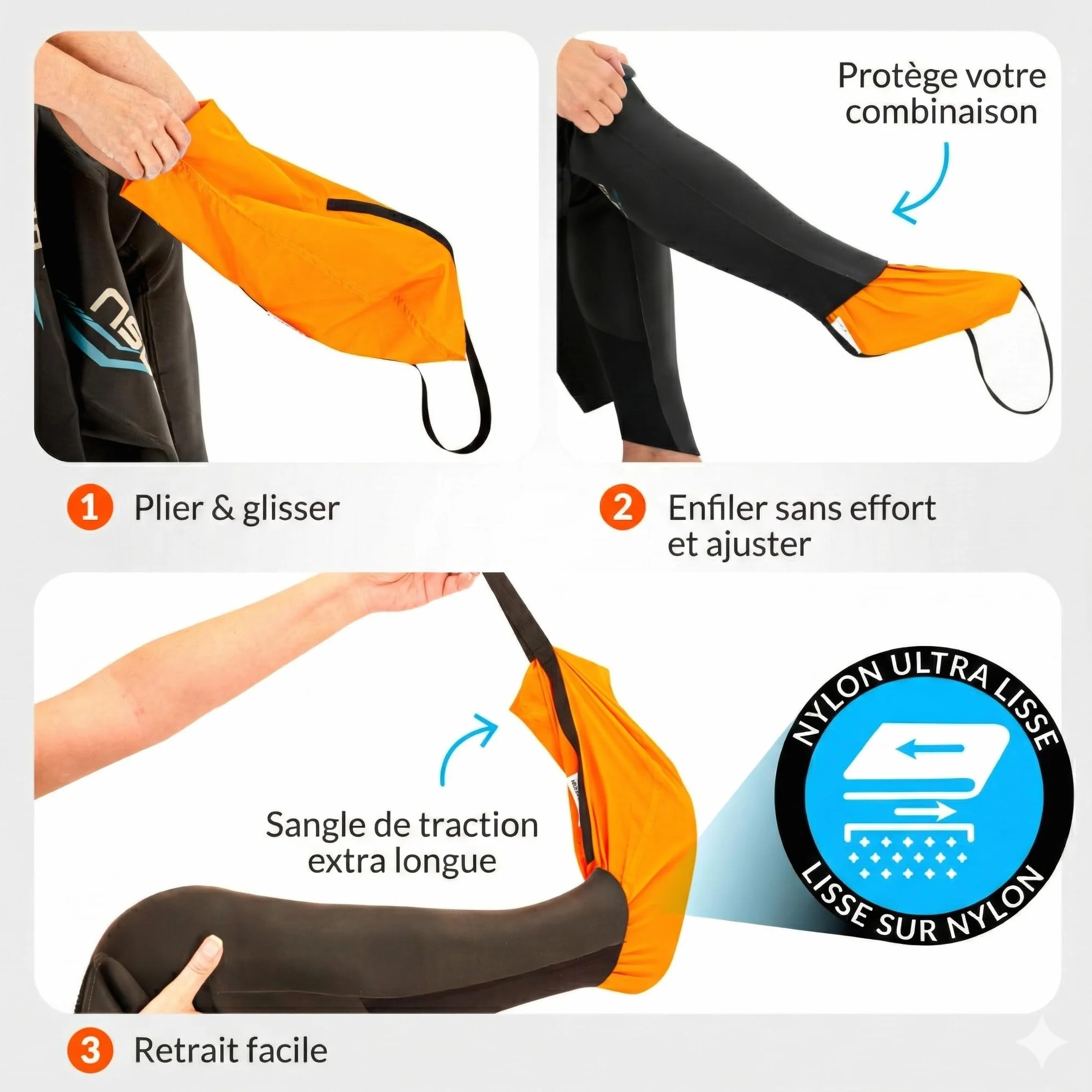 Ayuda para Ponerse el Traje de Neopreno en Segundos | Calzador para Surf, Triatlón, Buceo, Kitesurf | Mojado y Seco | Hombre, Mujer y Niños