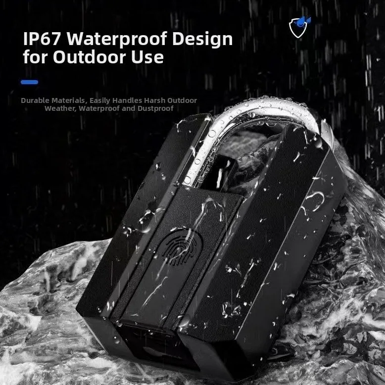 Candado impermeable de la huella dactilar, cerradura electrónica inteligente 4.0 con el cifrado AES, IP67 resistente a la intemperie para el cajón del gabinete del equipaje